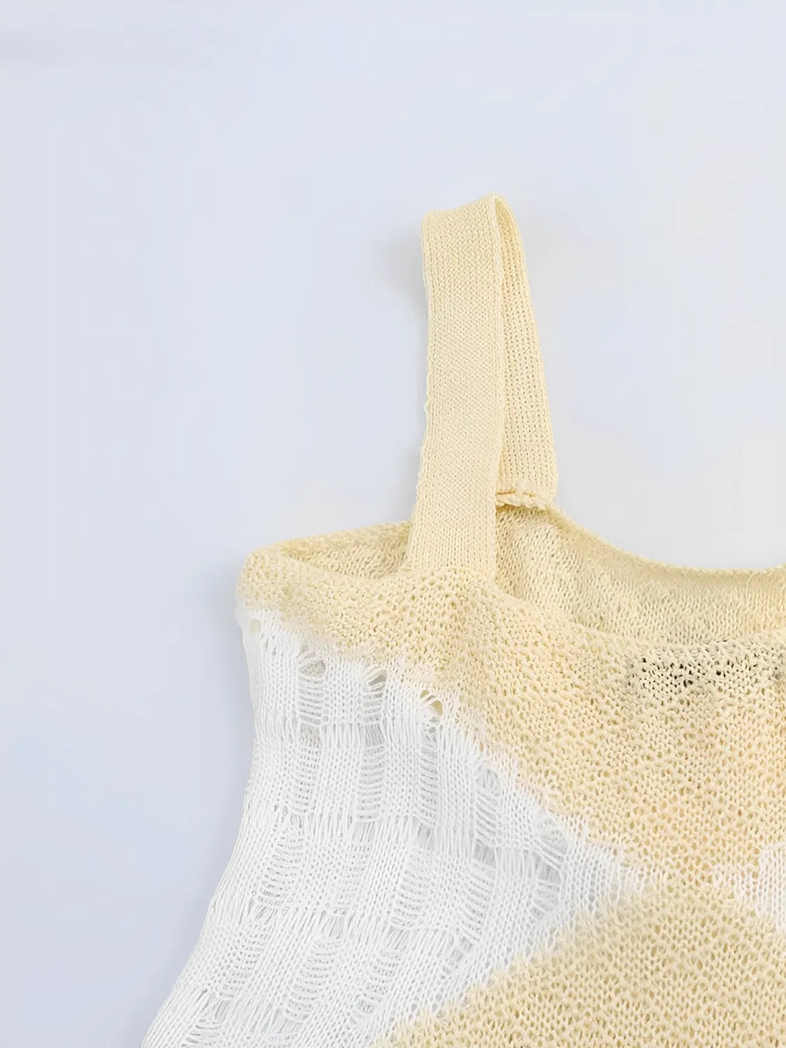 Vestido Feminino Longo de Tricô Vazado com Alças Finas - Helena
