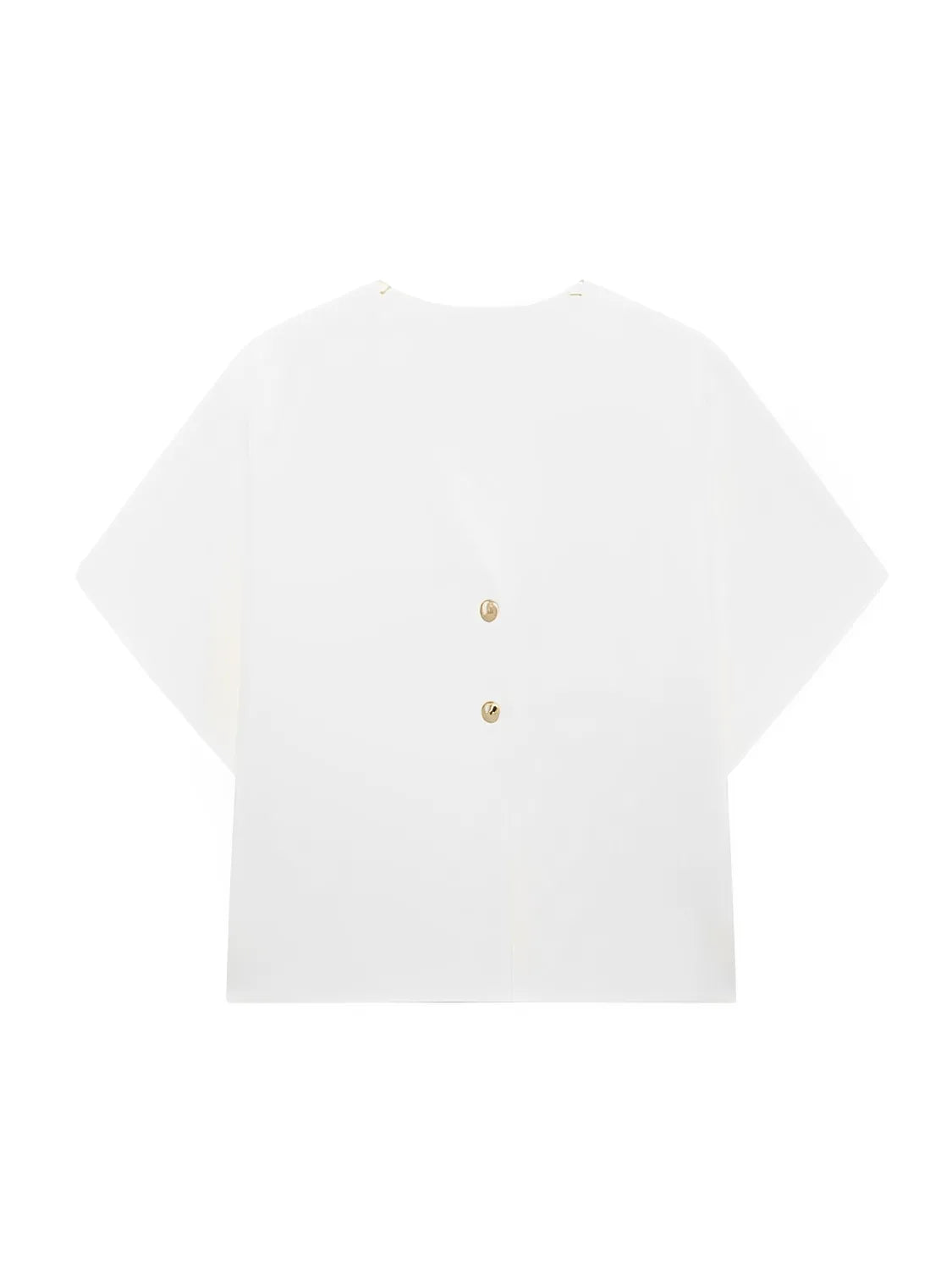 Blusa Feminina Alfaiataria com Botões e Decote em V - Hera
