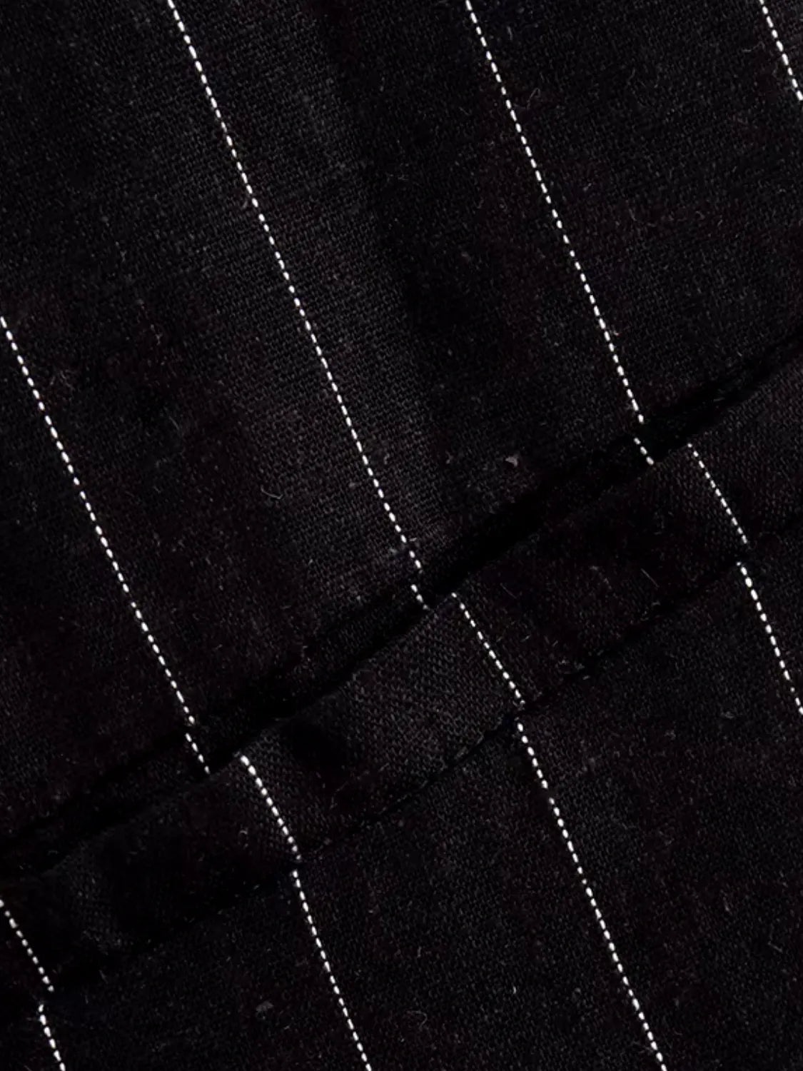 Blusa Feminina Risca de Giz com Botões e Amarração nas Costas - Cecília