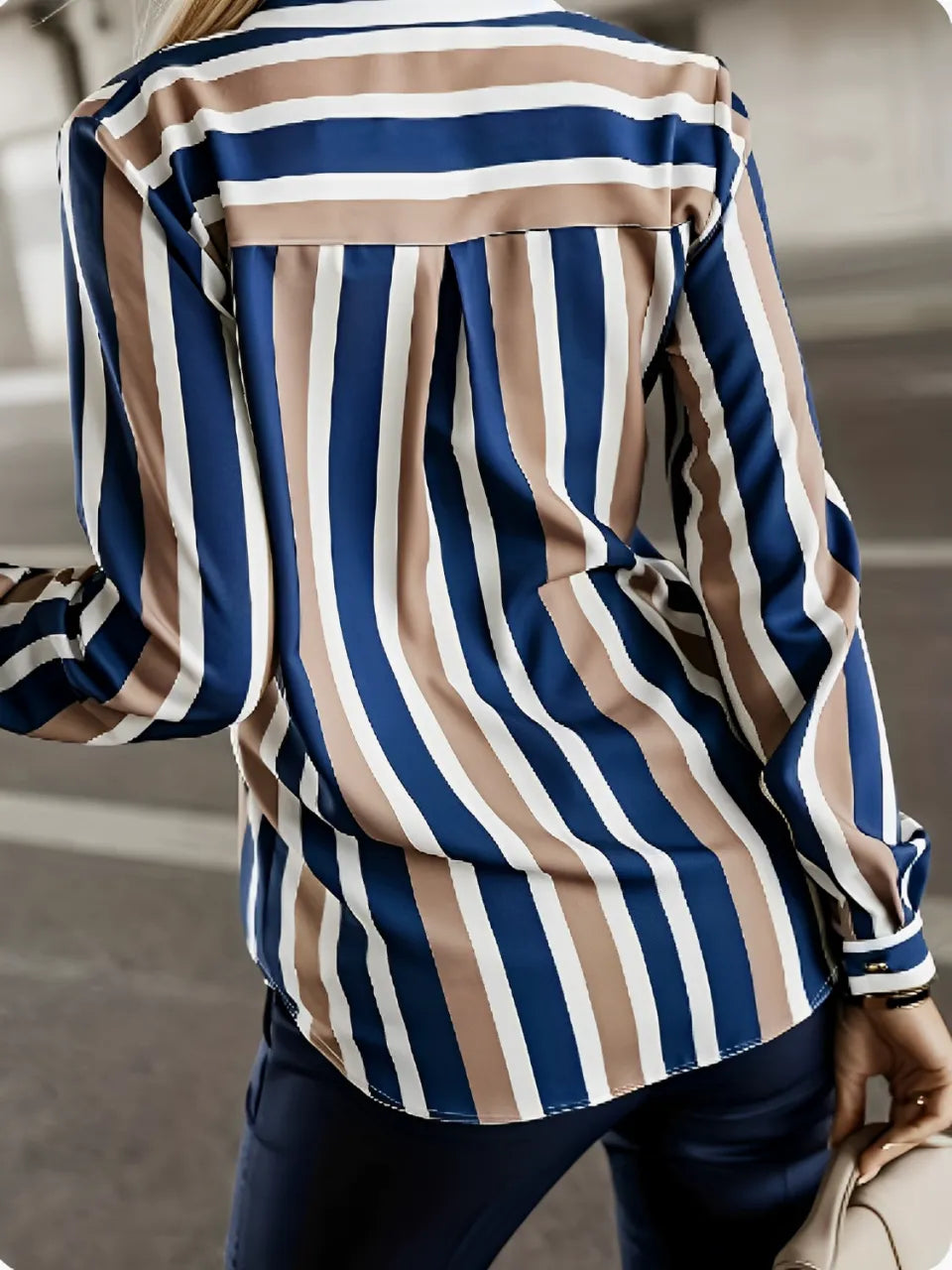 Camisa Feminina Social Listrada Atemporal - Mayra