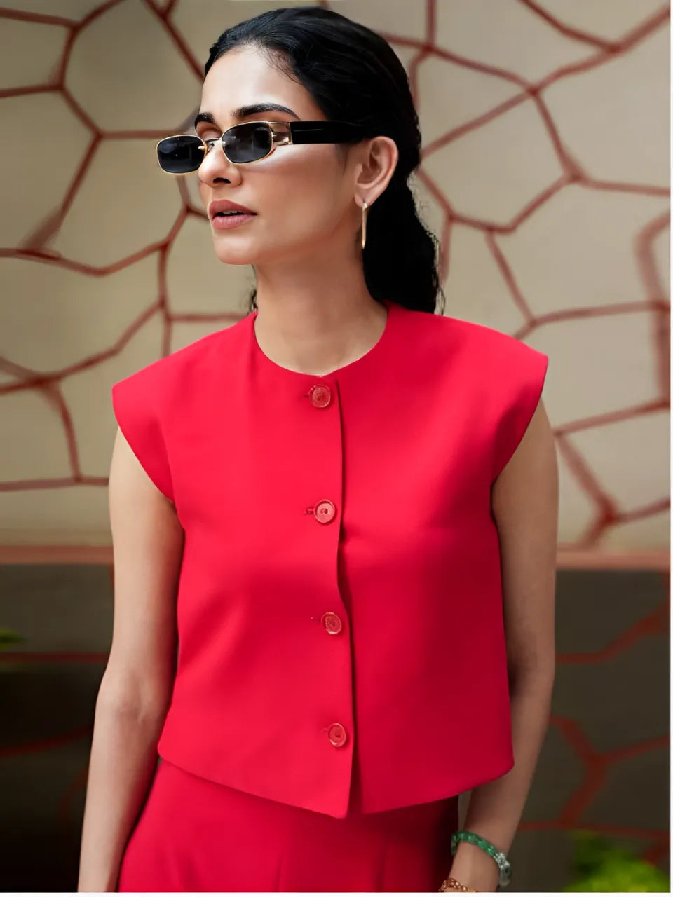 Blusa Feminina Manga Curta com Botões Frontais - Bersan