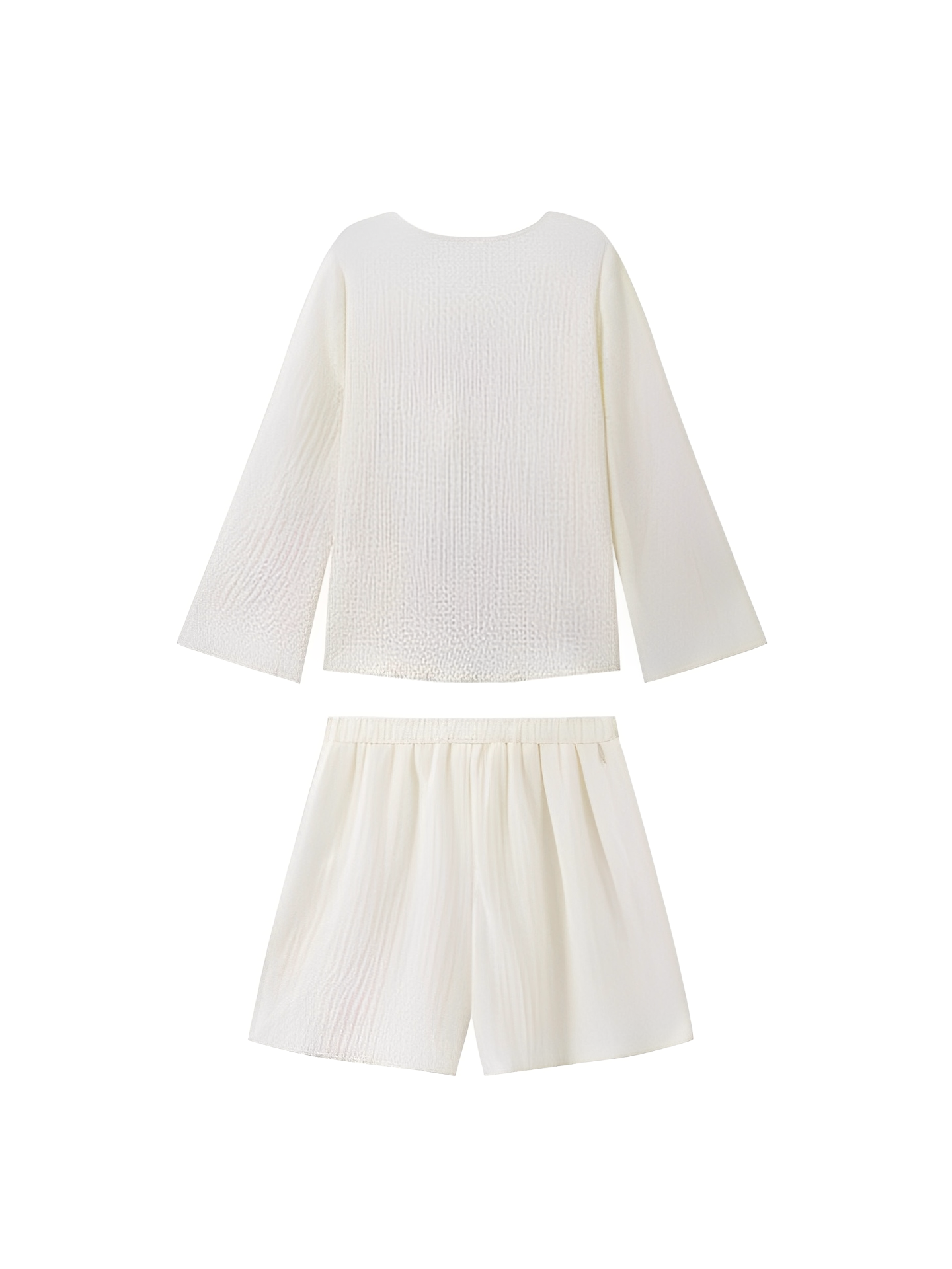 Conjunto Feminino Texturizado com Camisa de Amarração Frontal e Shorts Soltinhos - Daisy