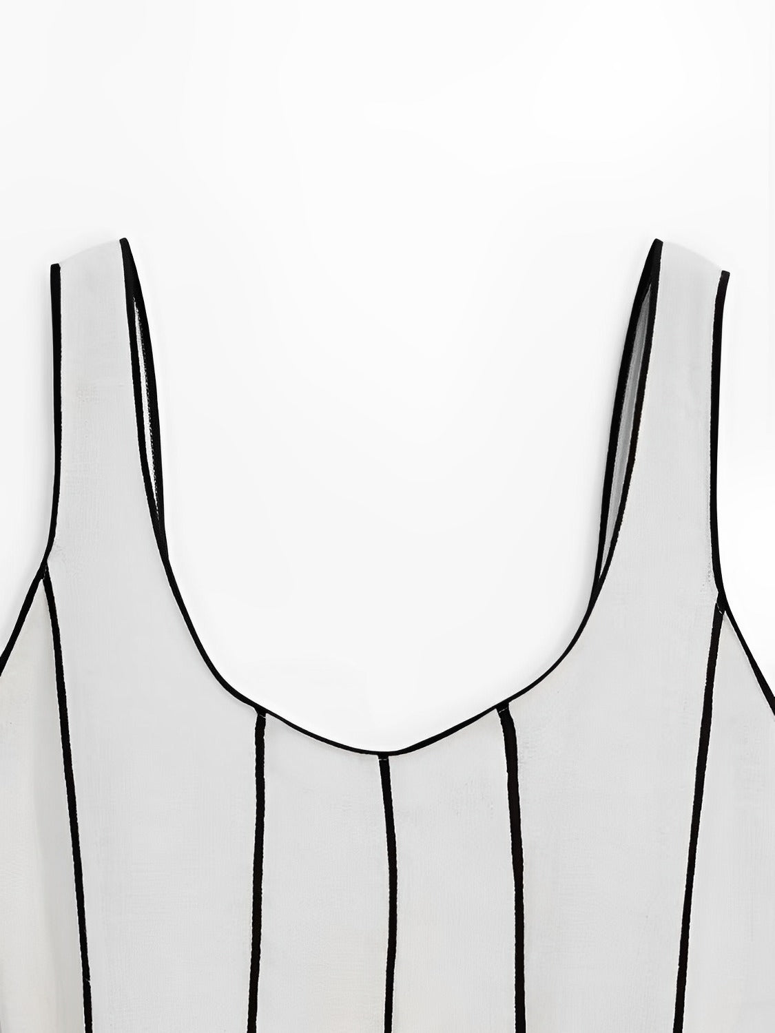 Vestido Feminino Midi com Decote Canoa e Listras em Relevo - Ariadne