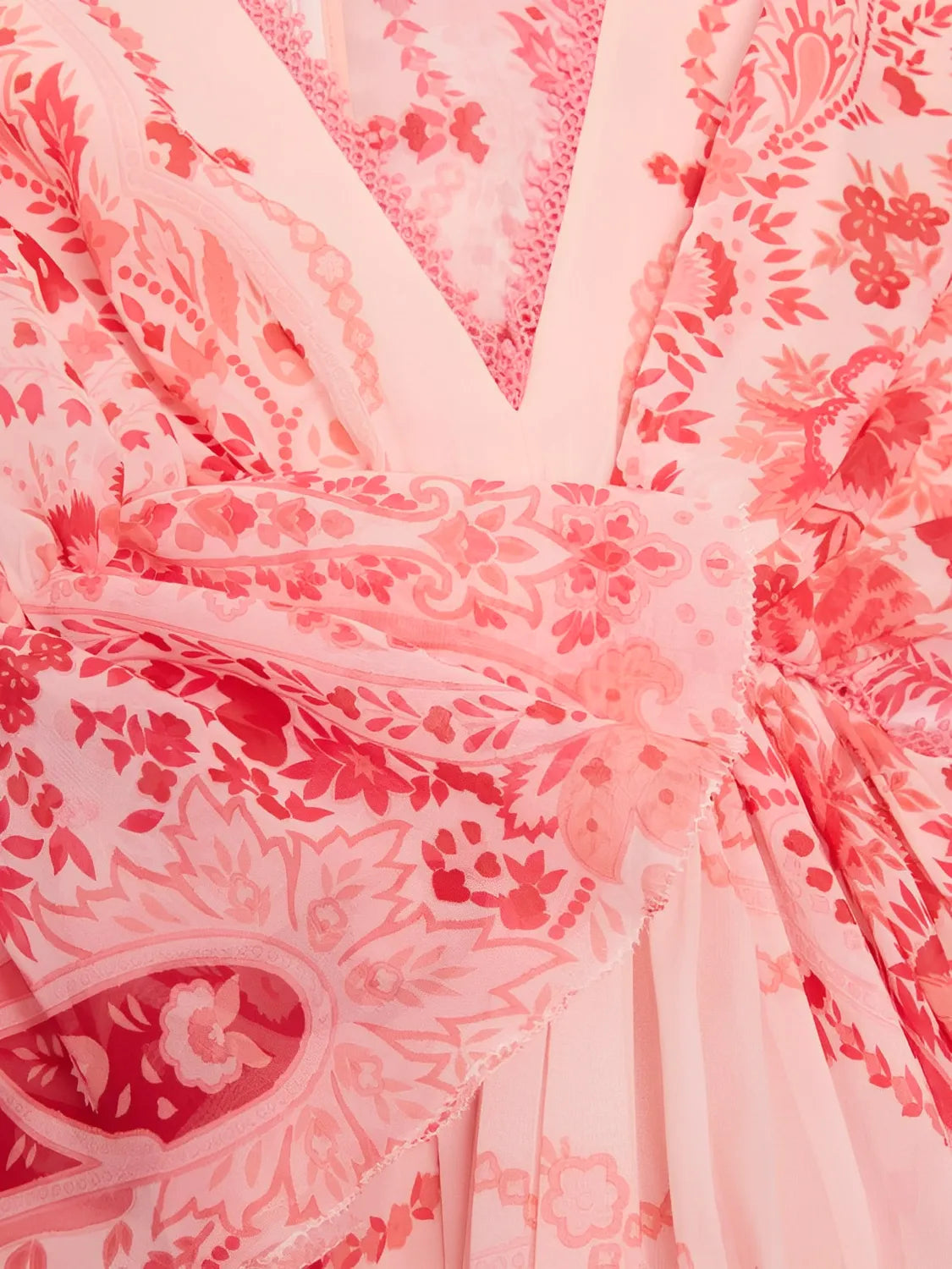 Vestido Feminino Longo Estampado de Manga Longa e Acinturado - Clarisse