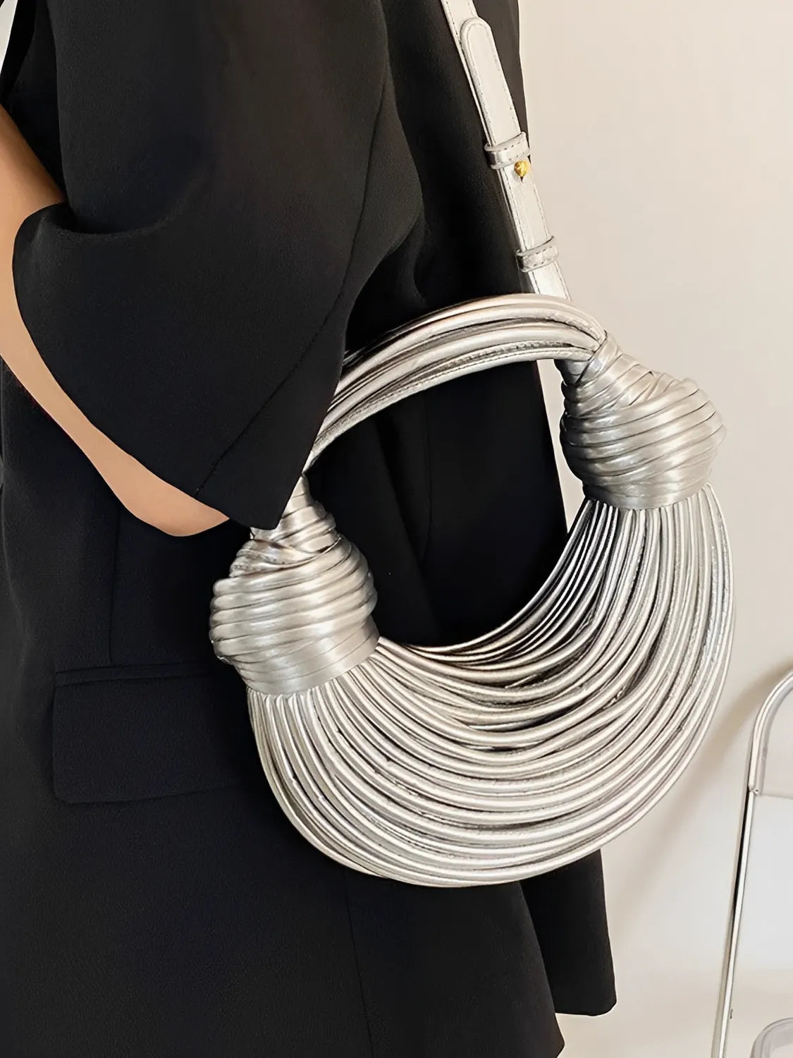 Bolsa Feminina Clutch de Mão com Detalhes em Cordas e Nós - Crada [FRETE FULL]