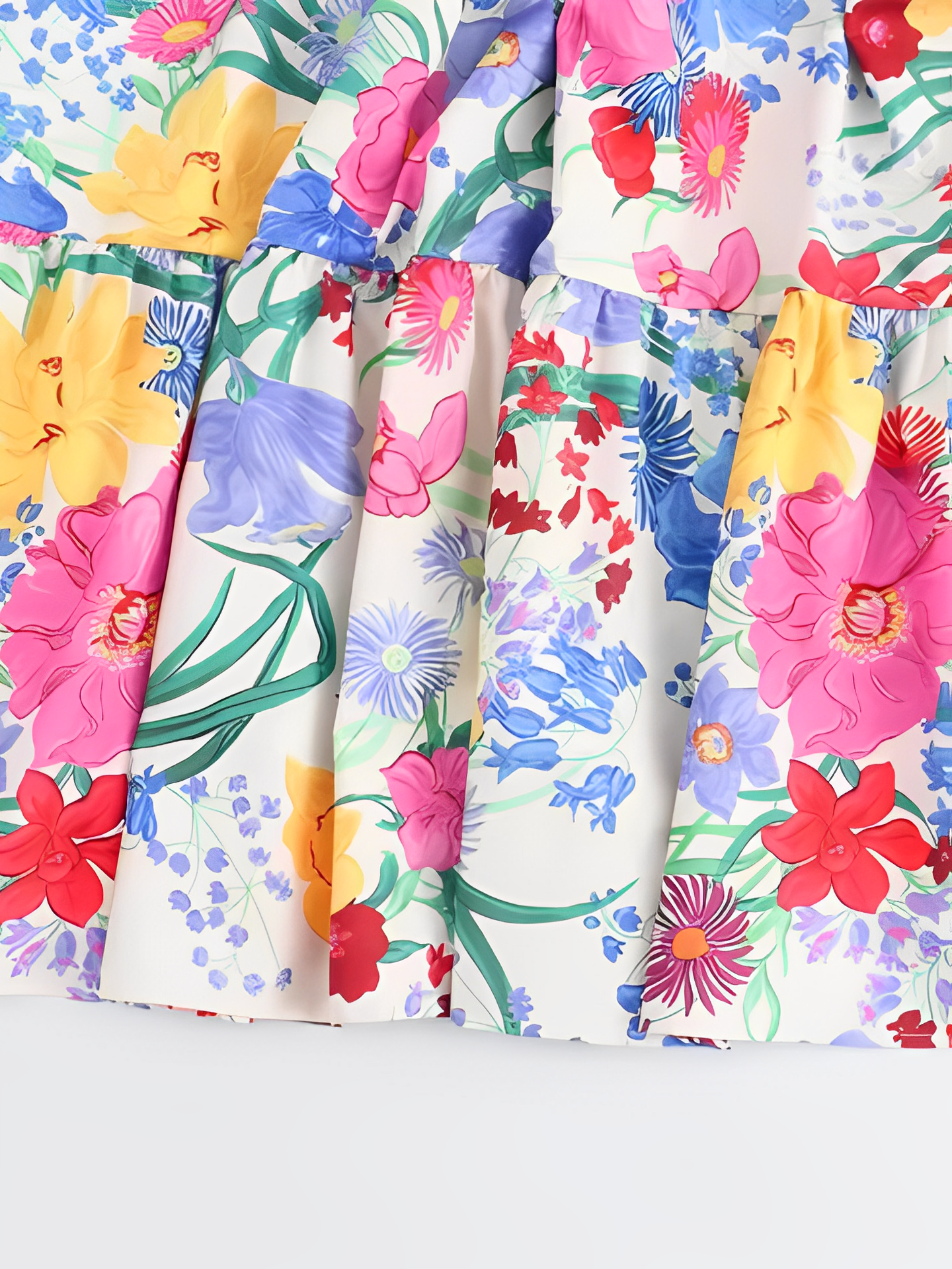 Vestido Feminino Longo Estampado Floral com Alças Finas e Decote Coração - Antonella