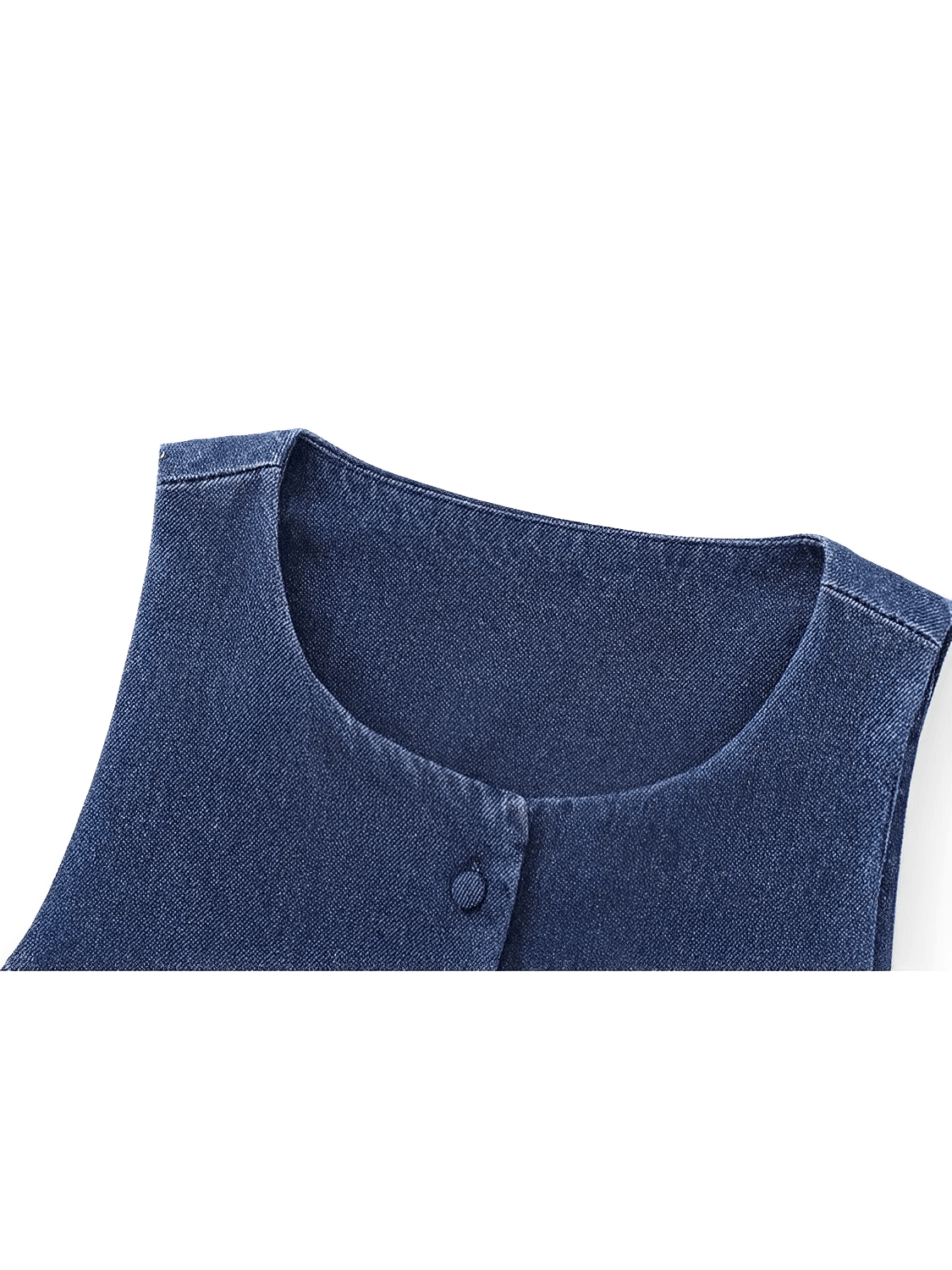 Colete Feminino Jeans Acinturado com Botões Retrô – Larissa
