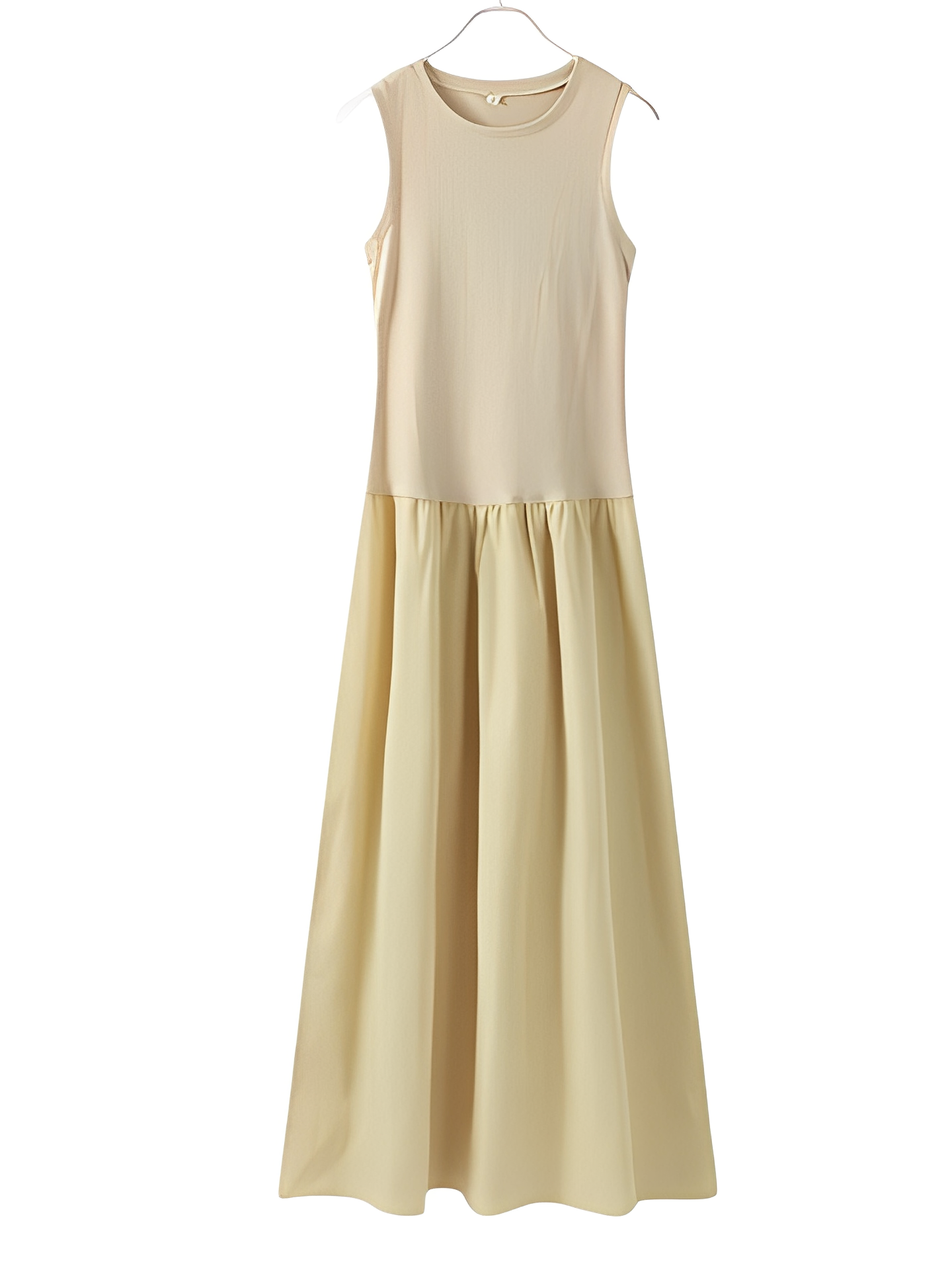 Vestido Feminino Longo Tecido Canelado com Modelagem Evasê Plissado - Maia