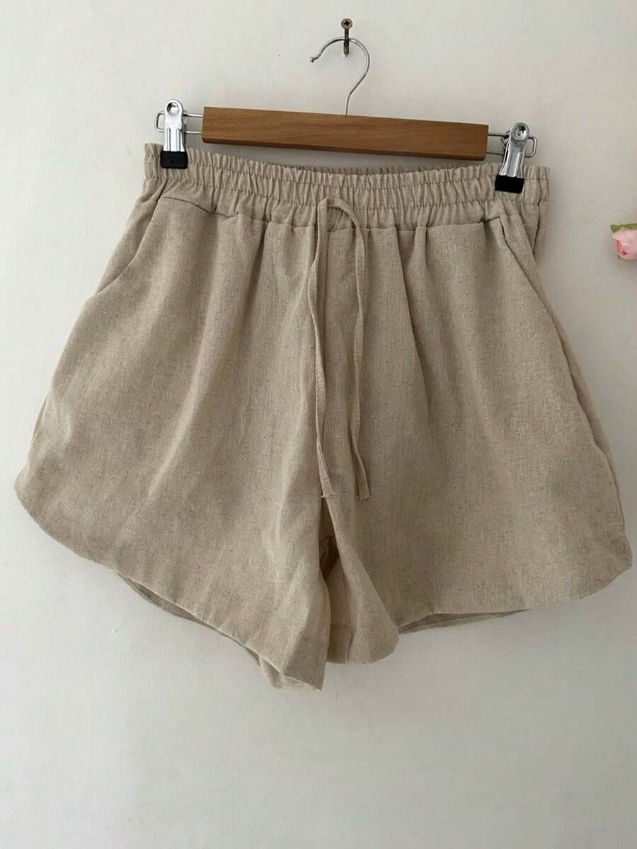 Short Linho Com Bolso