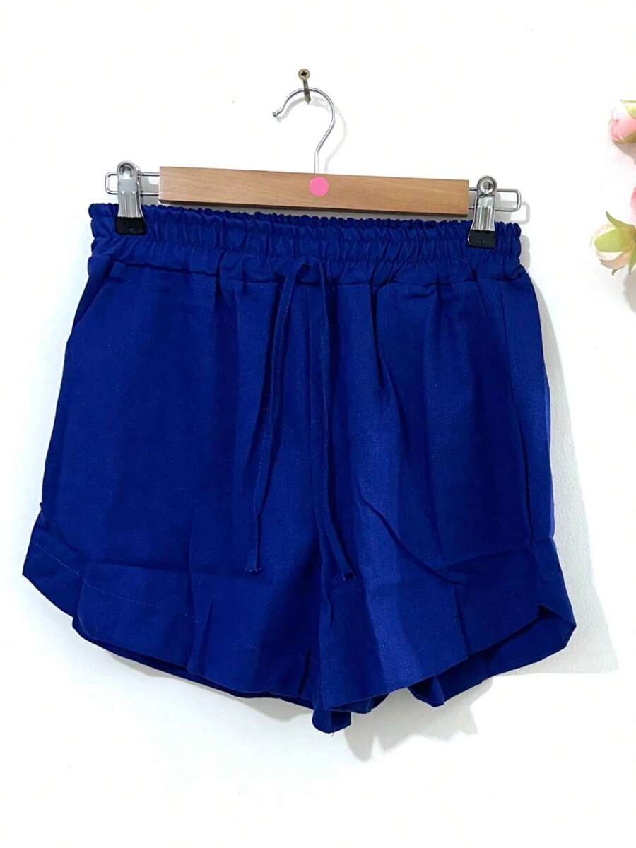 Short Linho Com Bolso