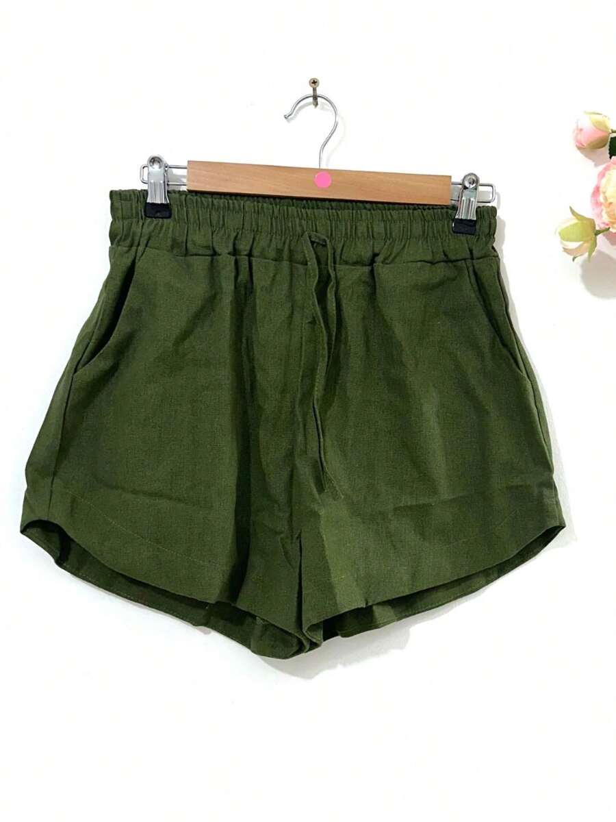 Short Linho Com Bolso