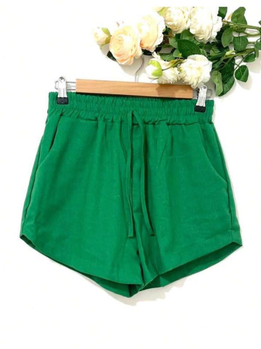 Short Linho Com Bolso