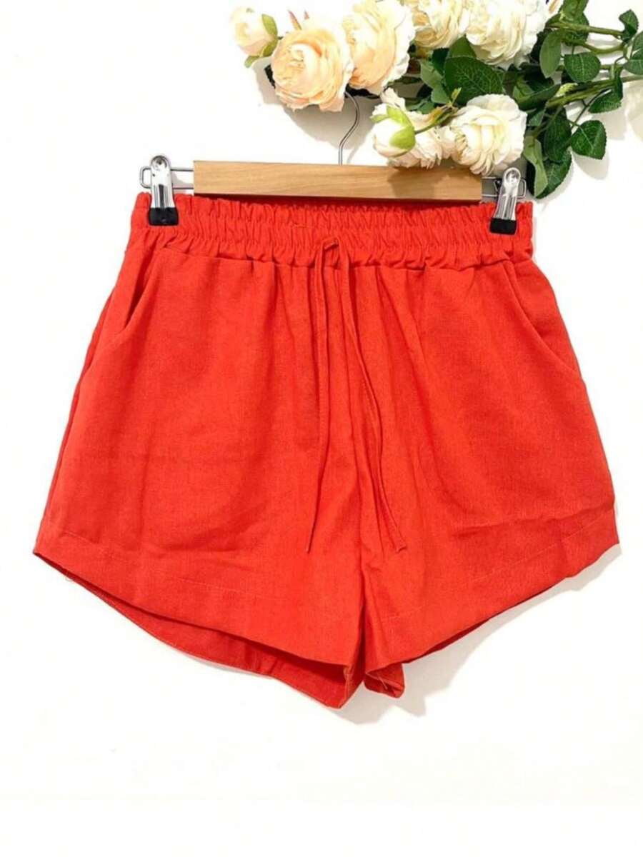 Short Linho Com Bolso