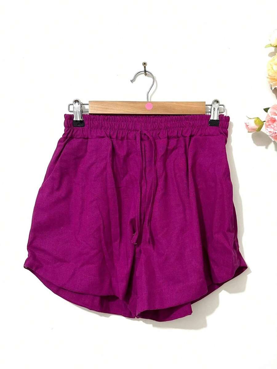 Short Linho Com Bolso