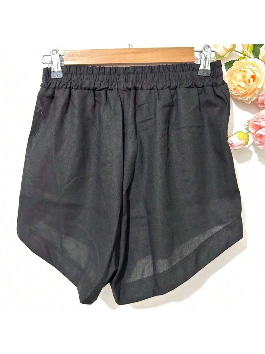 Short Linho Com Bolso