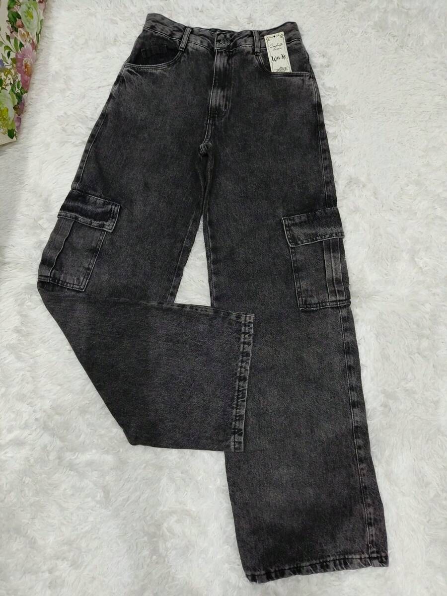 Calça Jeans Cargo