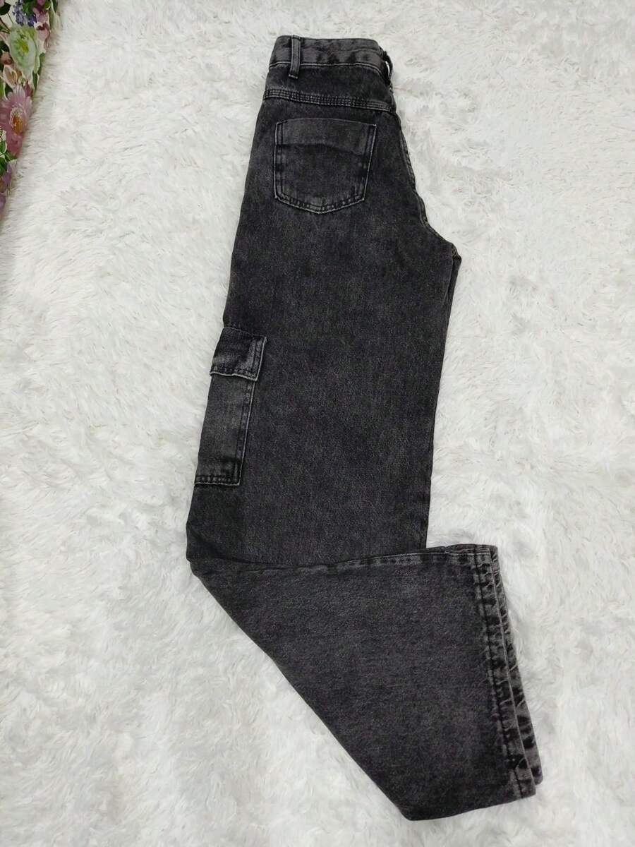 Calça Jeans Cargo
