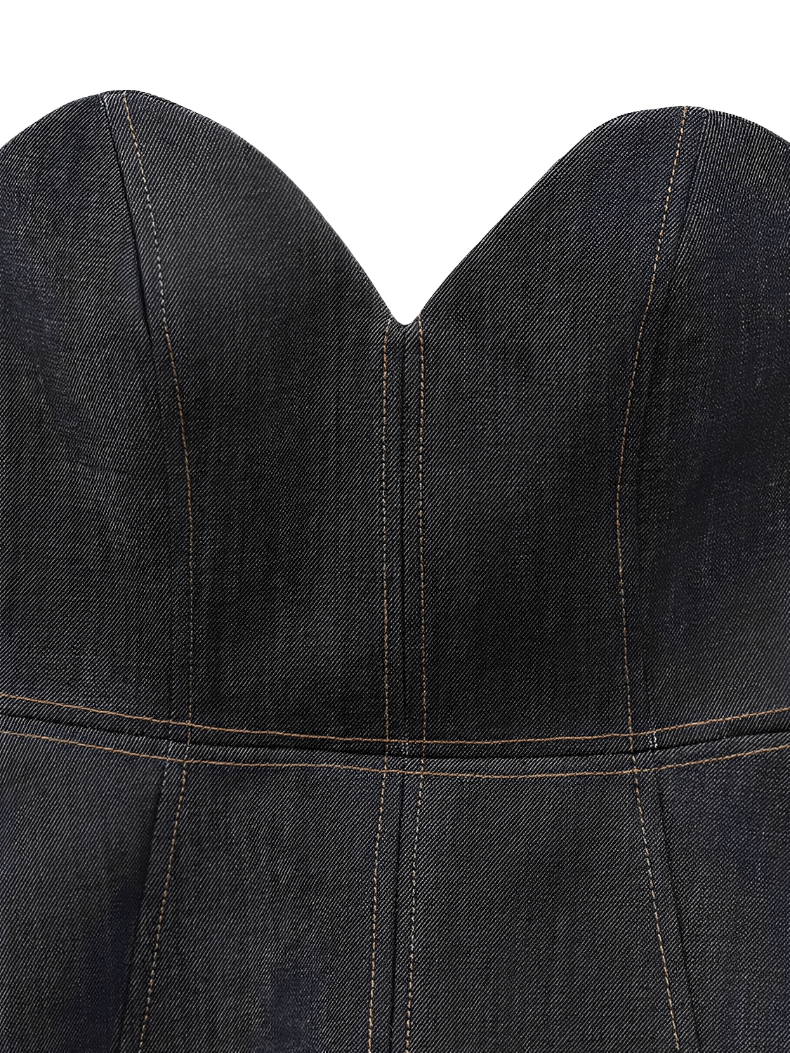 Conjunto Feminino de 3 Peças Jeans com Blazer Acinturado Corset Peplum e Calça Wide Leg Cintura Alta - Kendall