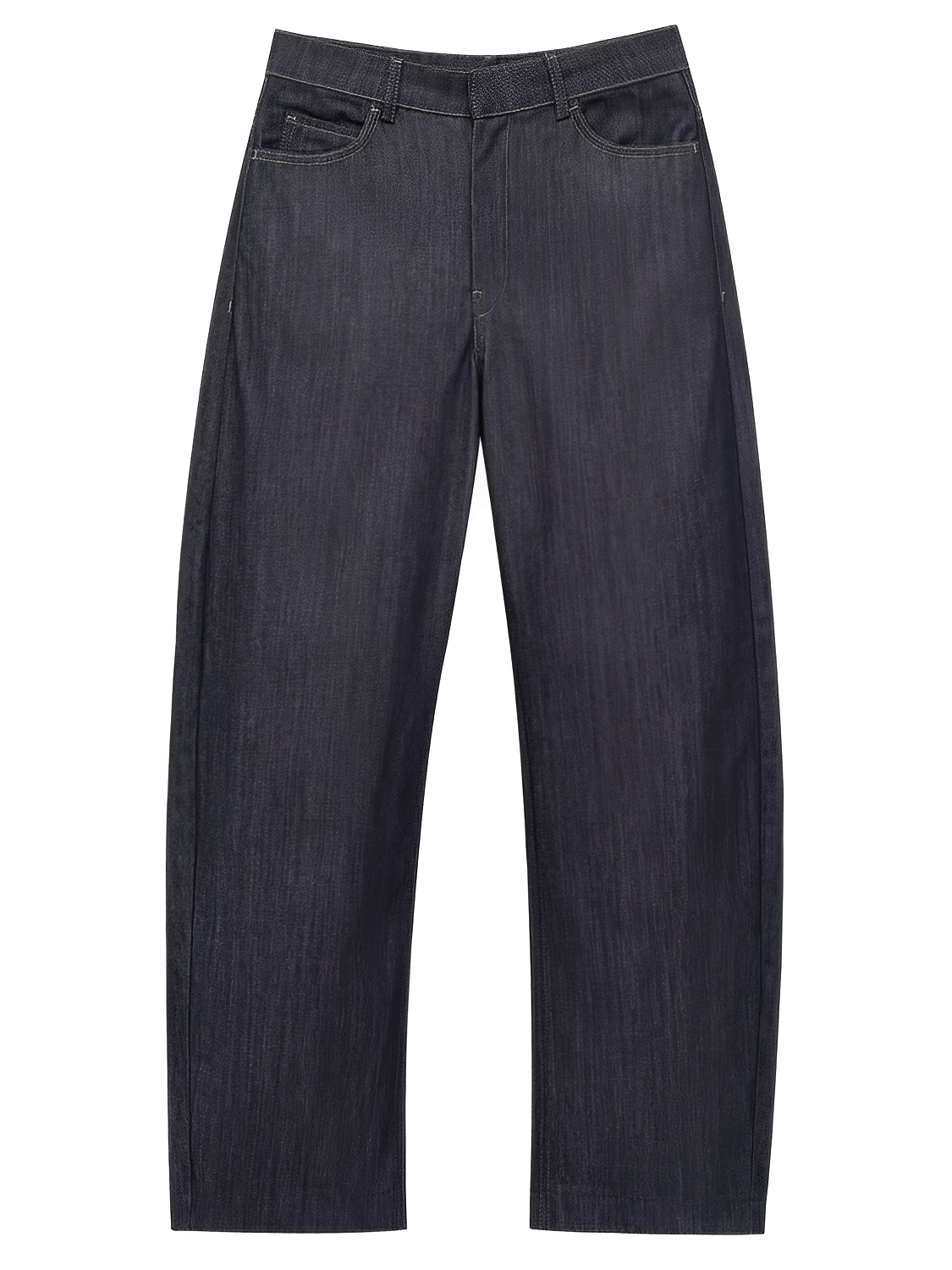 Conjunto Feminino de 3 Peças Jeans com Blazer Acinturado Corset Peplum e Calça Wide Leg Cintura Alta - Kendall