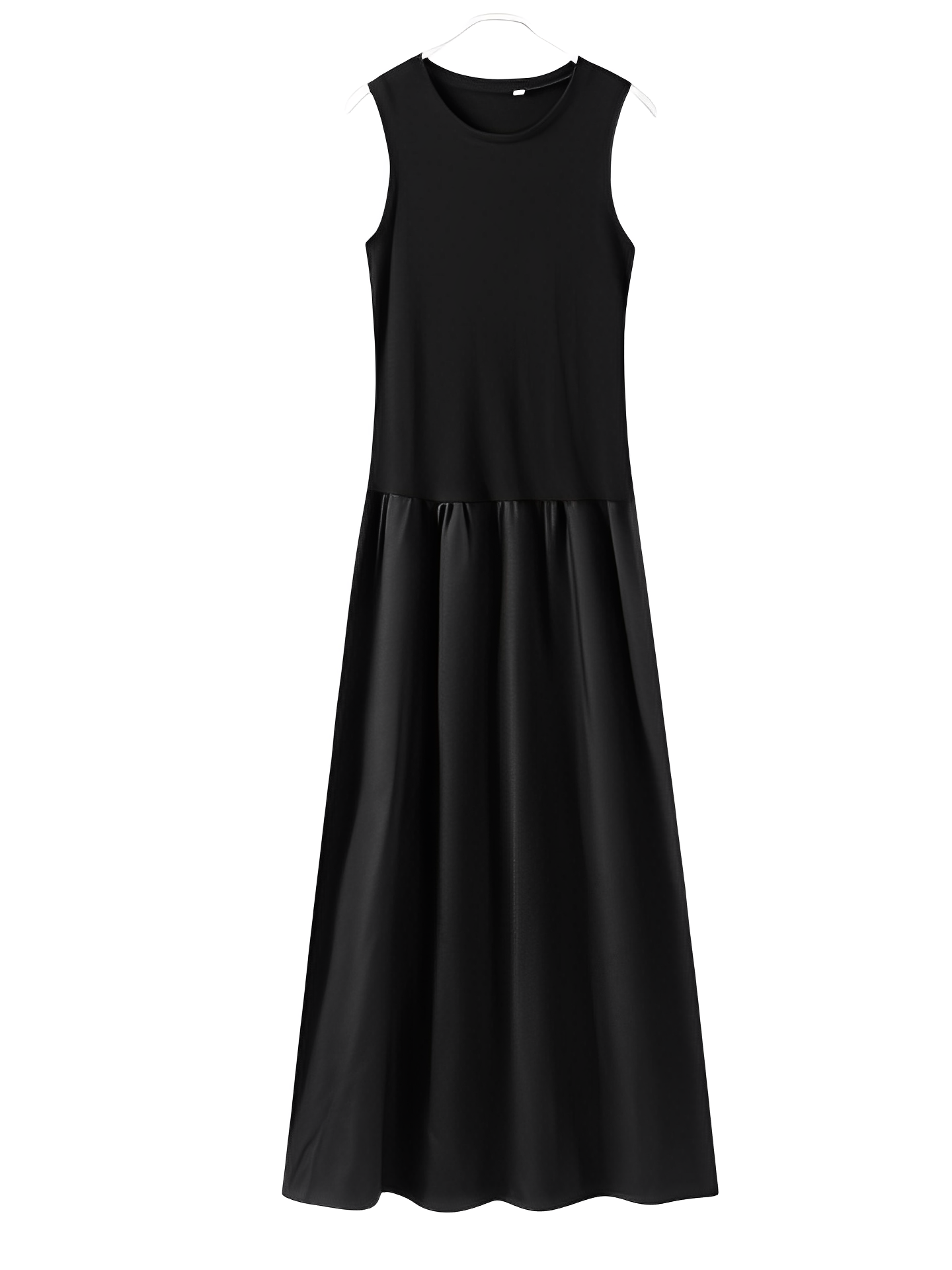Vestido Feminino Longo Tecido Canelado com Modelagem Evasê Plissado - Maia