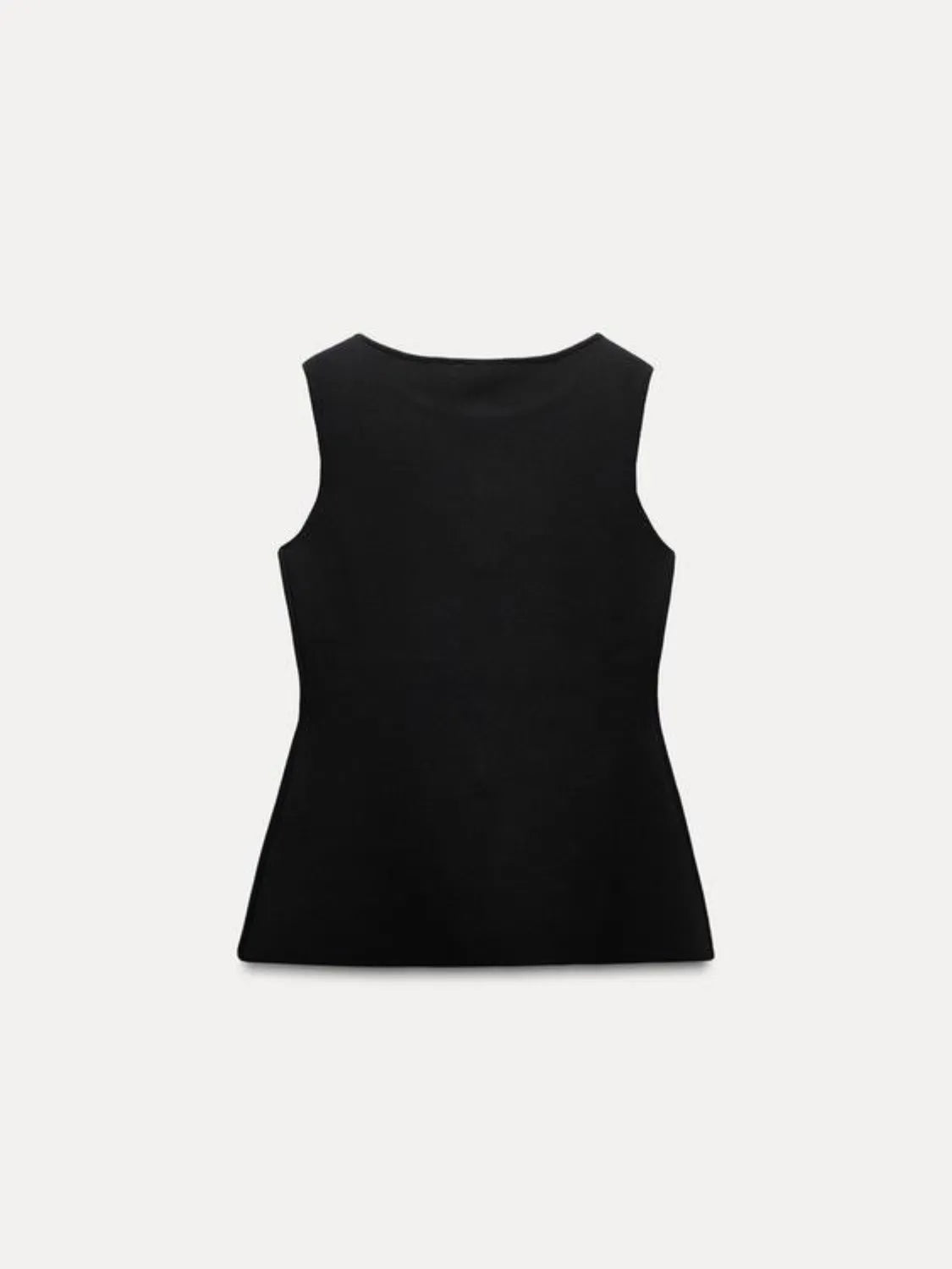 Blusa Feminina Alfaiataria com Decote Redondo e Botões Dourados - Dalila