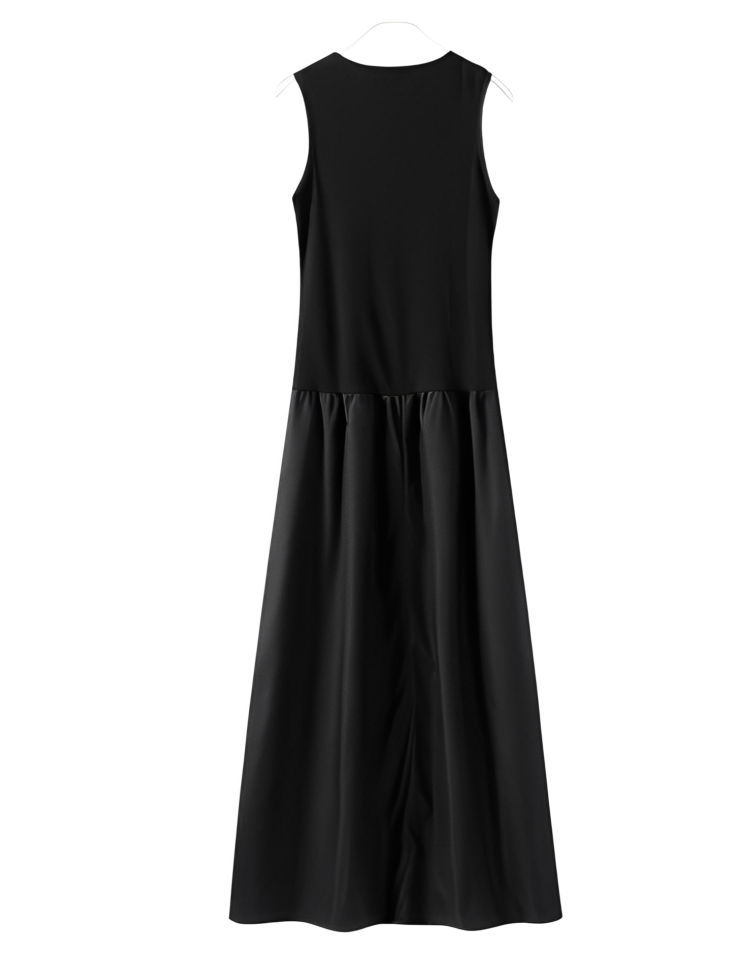 Vestido Feminino Longo Tecido Canelado com Modelagem Evasê Plissado - Maia
