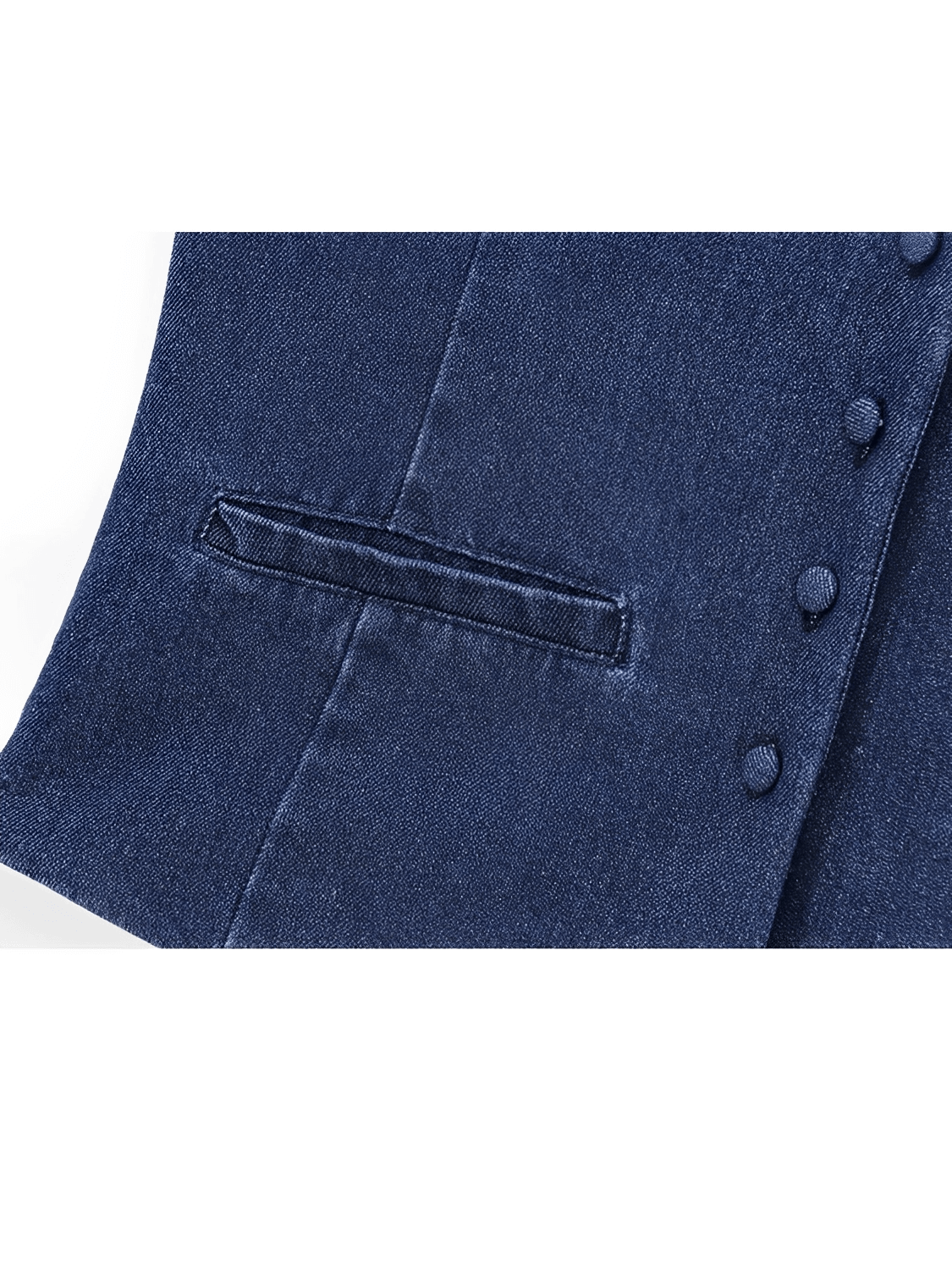 Colete Feminino Jeans Acinturado com Botões Retrô – Larissa