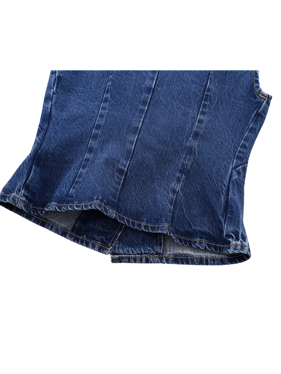 Colete Feminino Jeans Ajustado com Fechamento Assimétrico em Botões – Rose