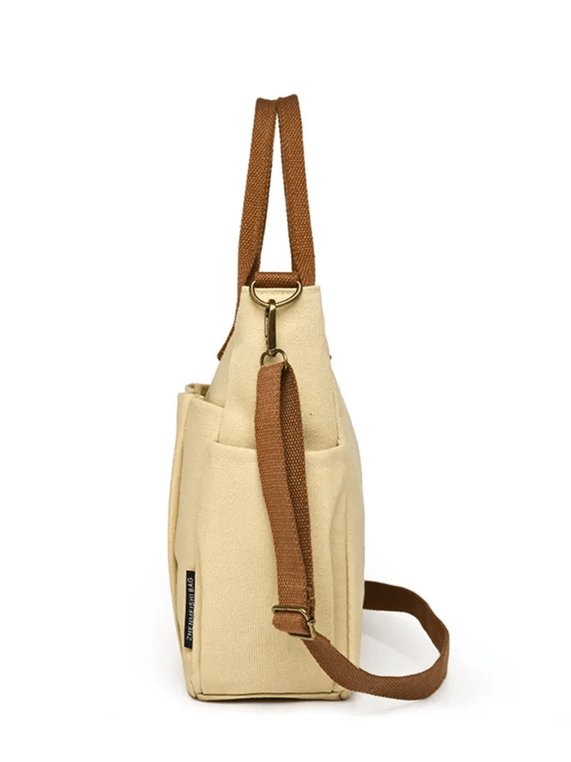 Bolsa Feminina Grande em Lona com Alça Ajustável Removível Bolsos e  Compartimento Interno - Rania