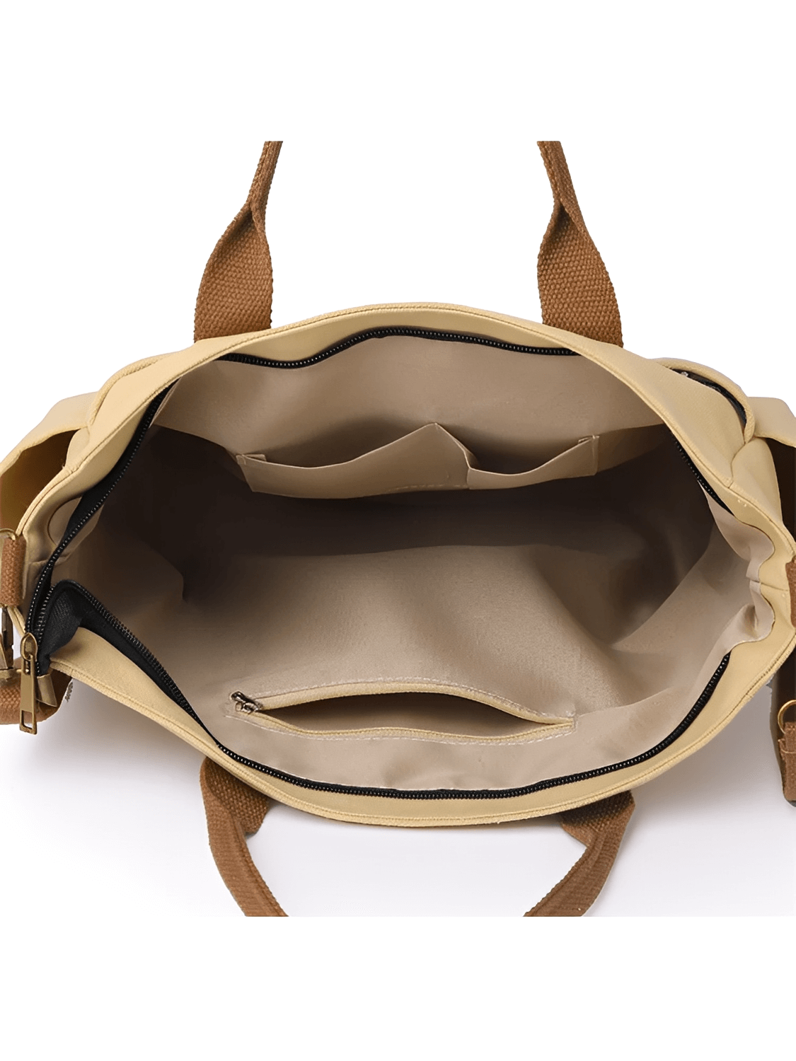 Bolsa Feminina Grande em Lona com Alça Ajustável Removível Bolsos e  Compartimento Interno - Rania
