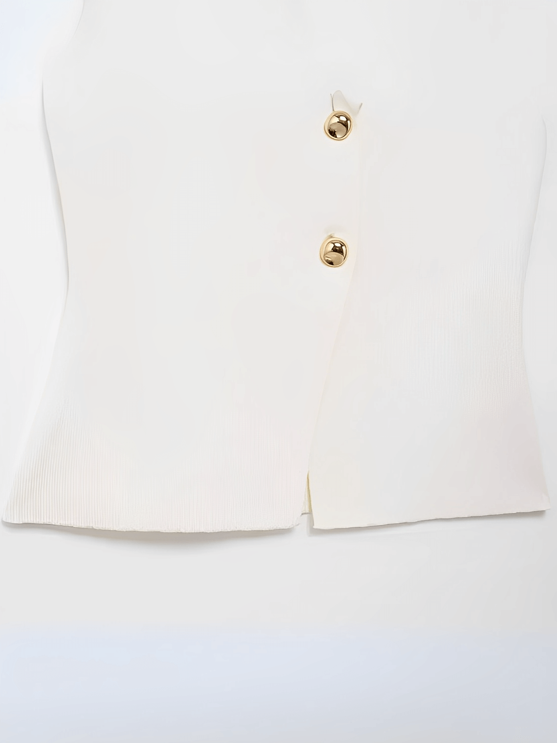 Conjunto Feminino Alfaiataria com Colete de Botões e Saia Longa em Camadas Plissada - Mirella