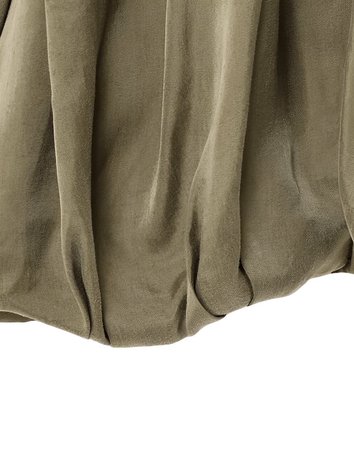 Camisa Feminina Acetinada Oversized com Manga Bufante e Fechamento em Zíper – Milene