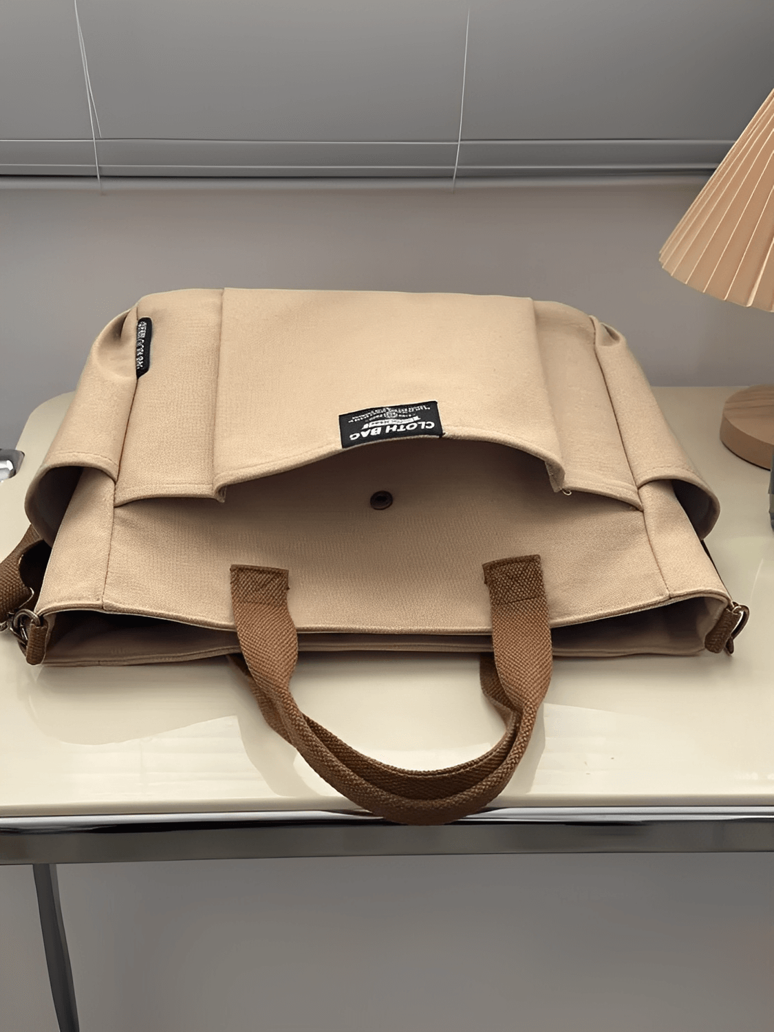 Bolsa Feminina Grande em Lona com Alça Ajustável Removível Bolsos e  Compartimento Interno - Rania