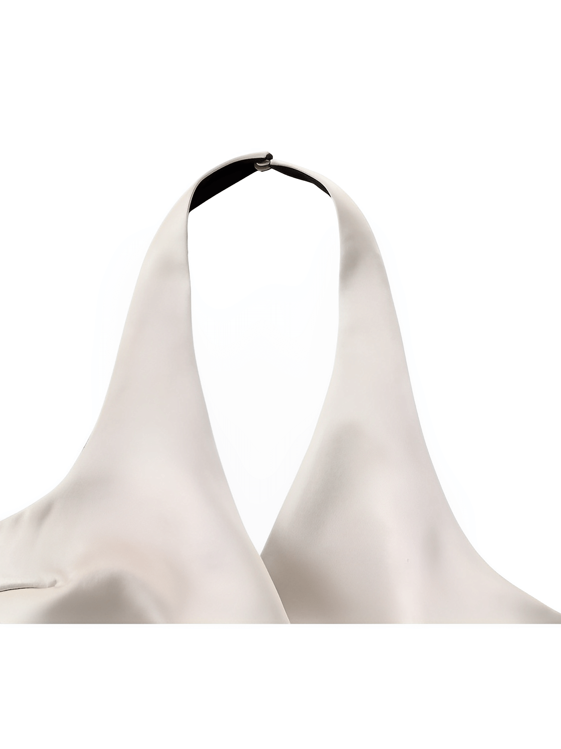 Blusa Feminina Acetinada com Decote Transpassado Corte Geométrico Lateral e Laço Frontal - Clara