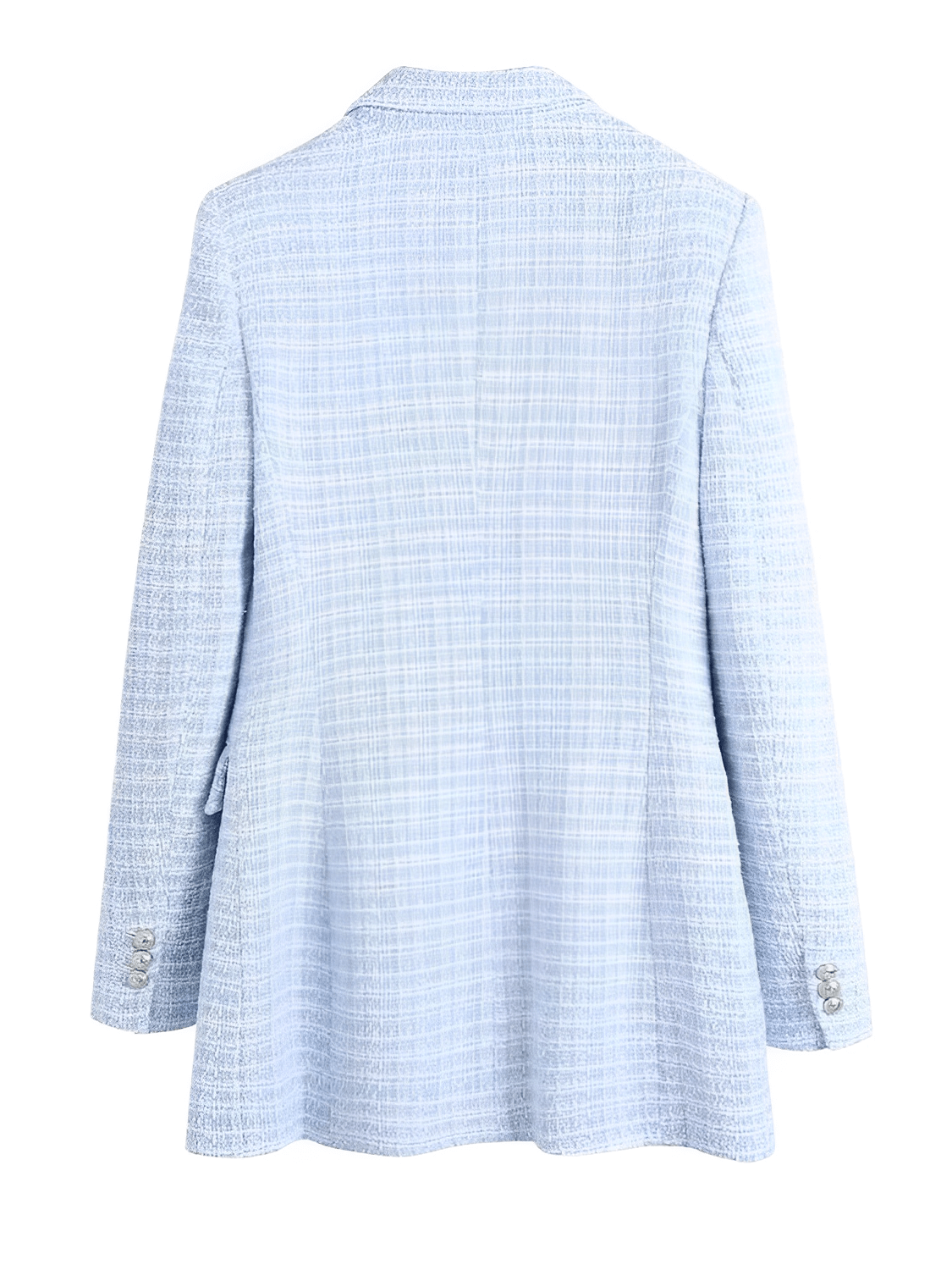 Blazer Feminino Tweed Texturizado com Fechamento Trespassado de Botões Duplos – Fiorella