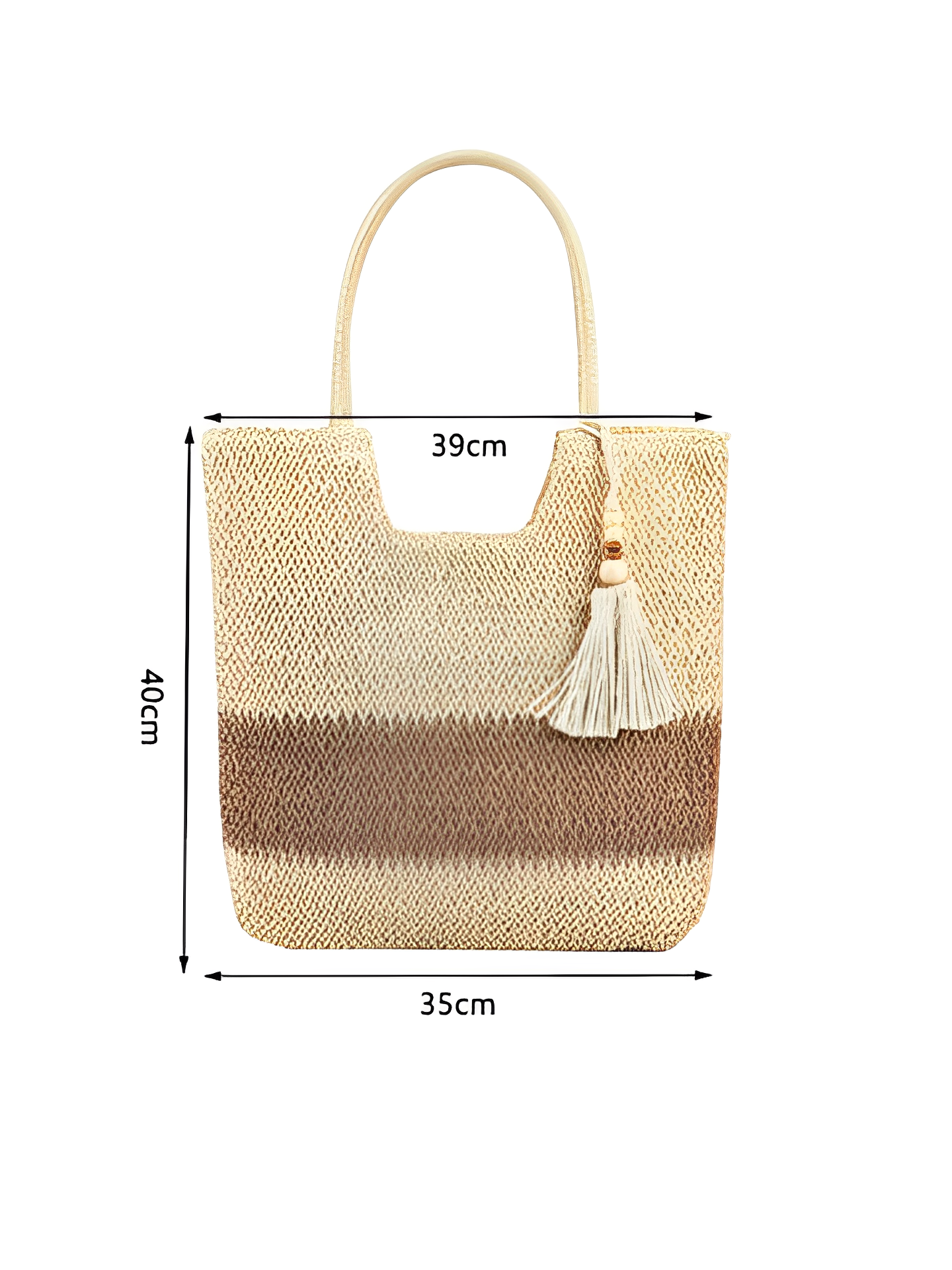 Bolsa Feminina Tote de Palha com Alça de Ombro Trançada  para Praia - Manu
