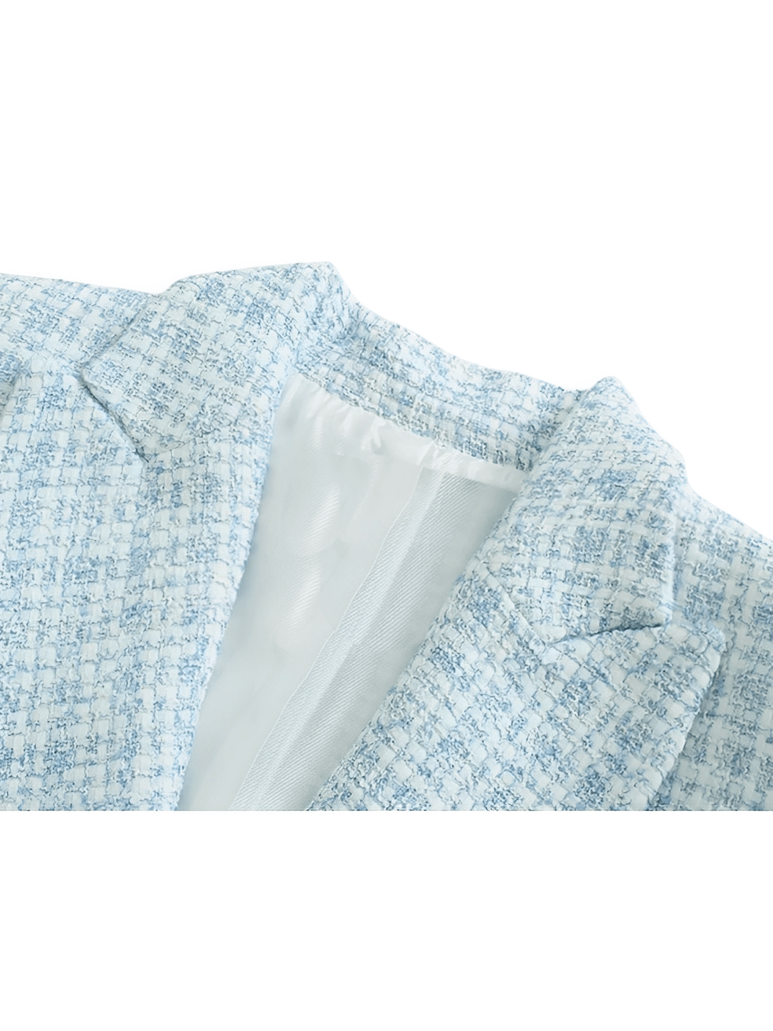 Blazer Feminino Tweed Texturizado com Fechamento Trespassado de Botões Duplos – Fiorella