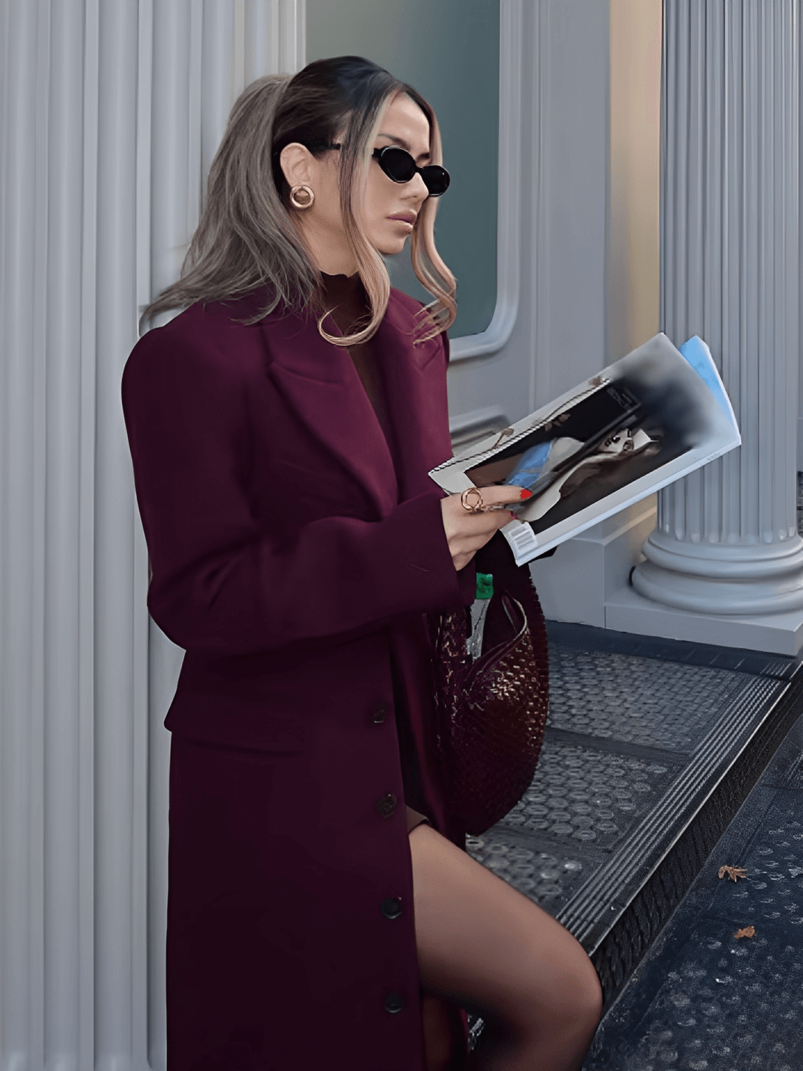 Sobretudo Feminino Longo em Lã Batida Acinturado com Lapela e Bolsos Decorativos – Mandy