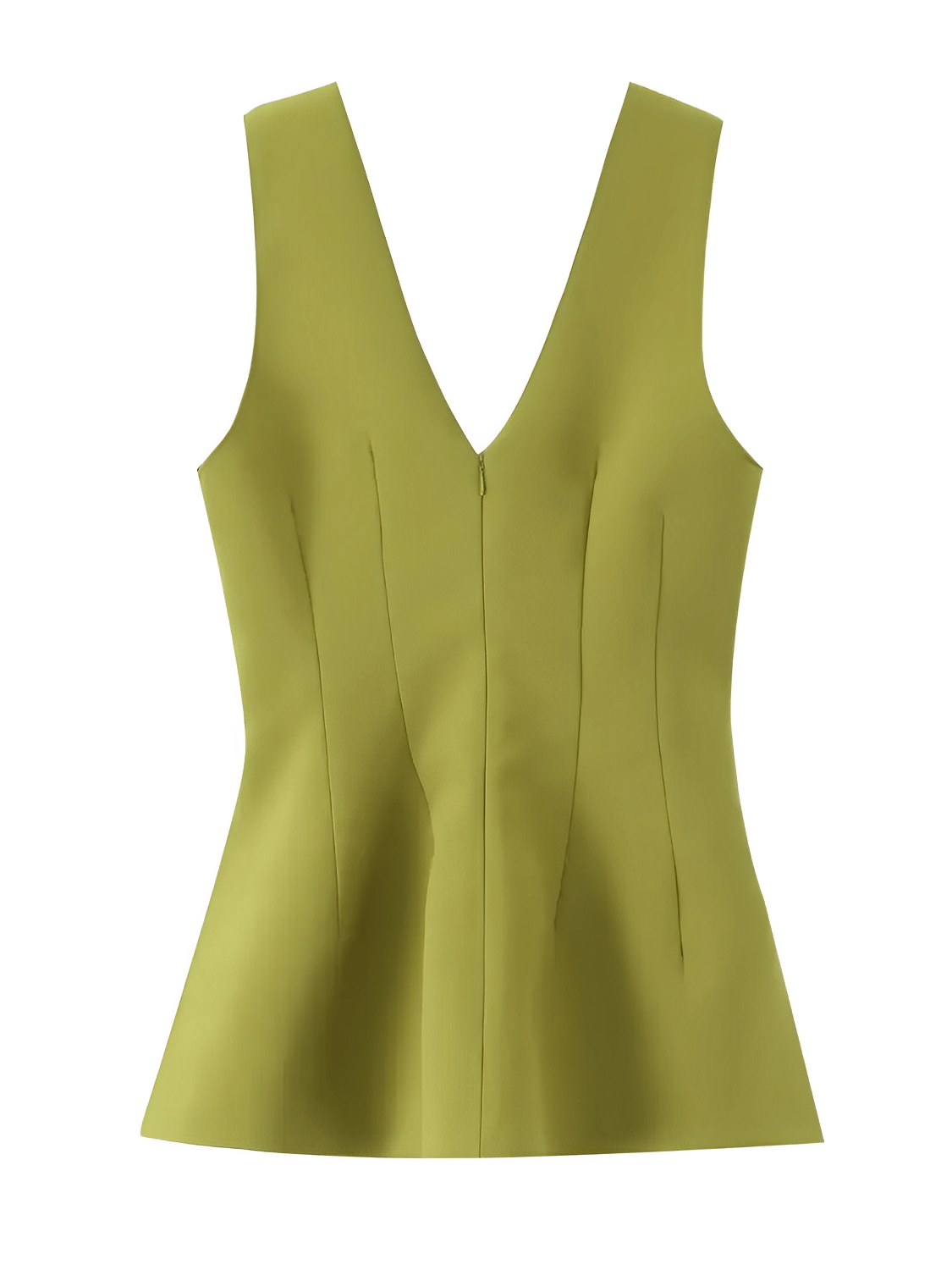 Blusa Feminina Peplum com Decote V e Ajuste Acinturado e Zíper nas Costas  – Marisa