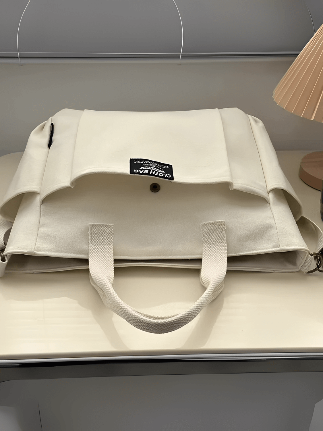 Bolsa Feminina Grande em Lona com Alça Ajustável Removível Bolsos e  Compartimento Interno - Rania