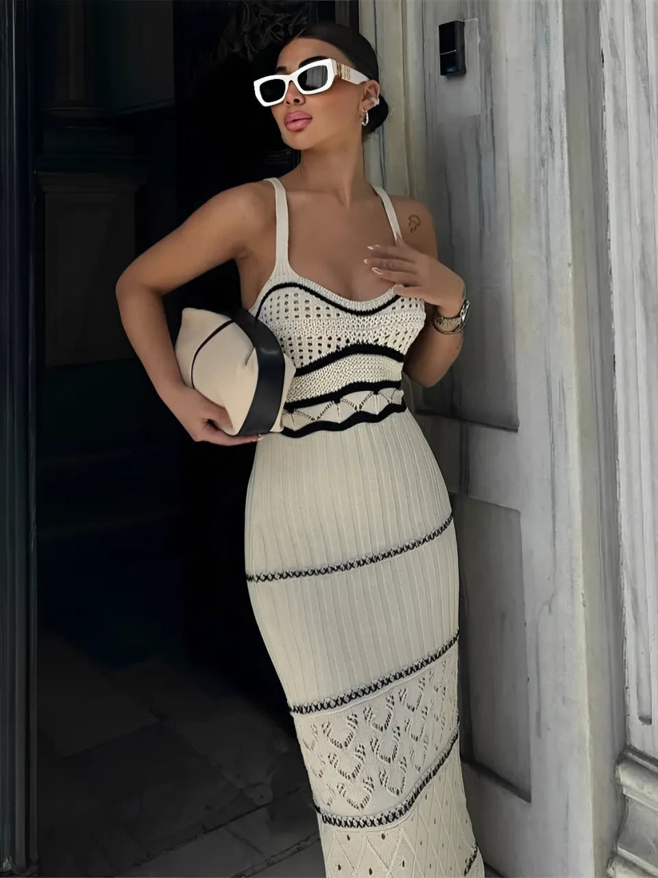 Vestido Feminino Longo Sereia com Decote Coração e Fenda Lateral - Selene