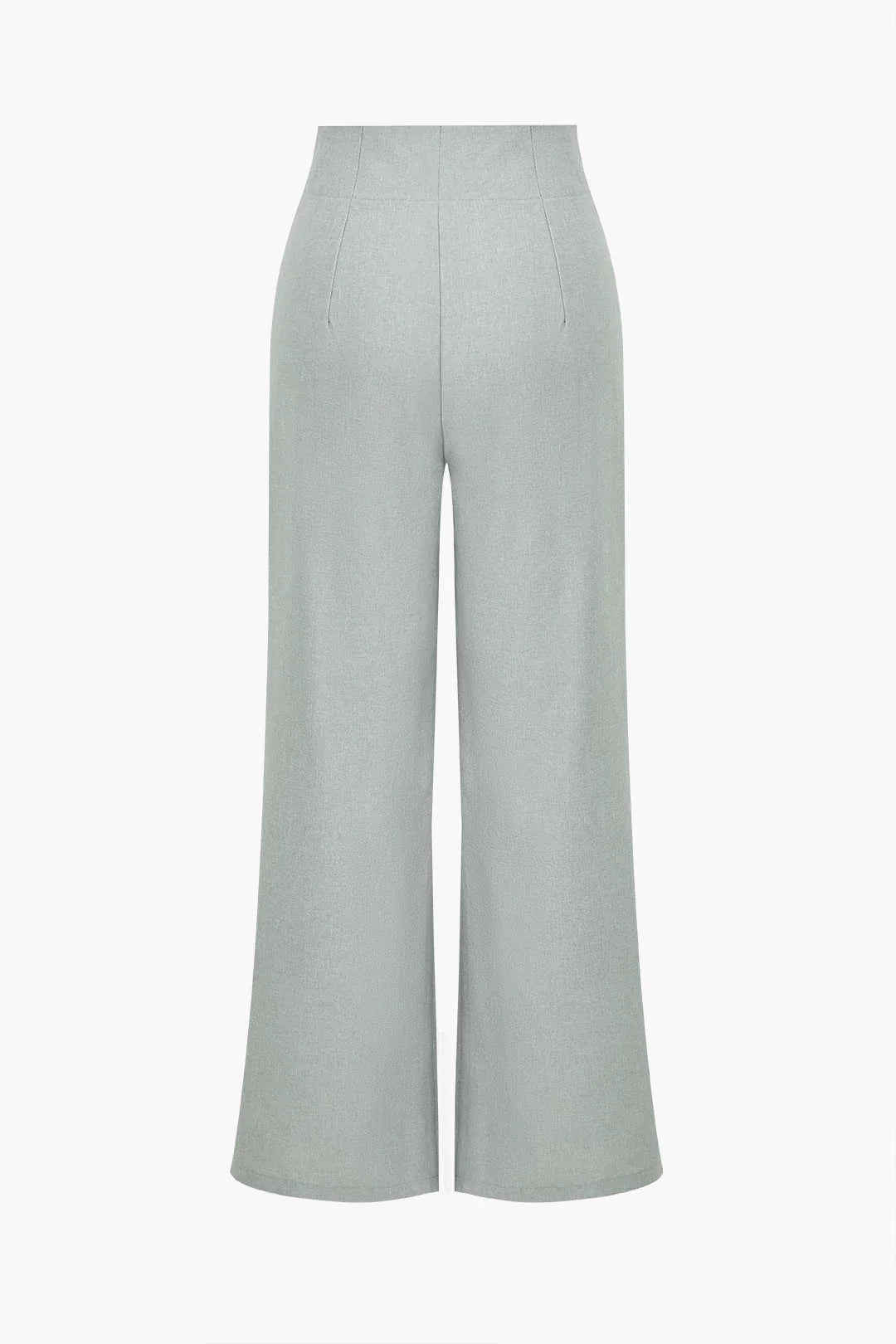 Conjunto Feminino de Alfaiataria com Colete Acinturado de Botões Maxi e Calça Reta com Fenda - Brenda [FRETE FULL]