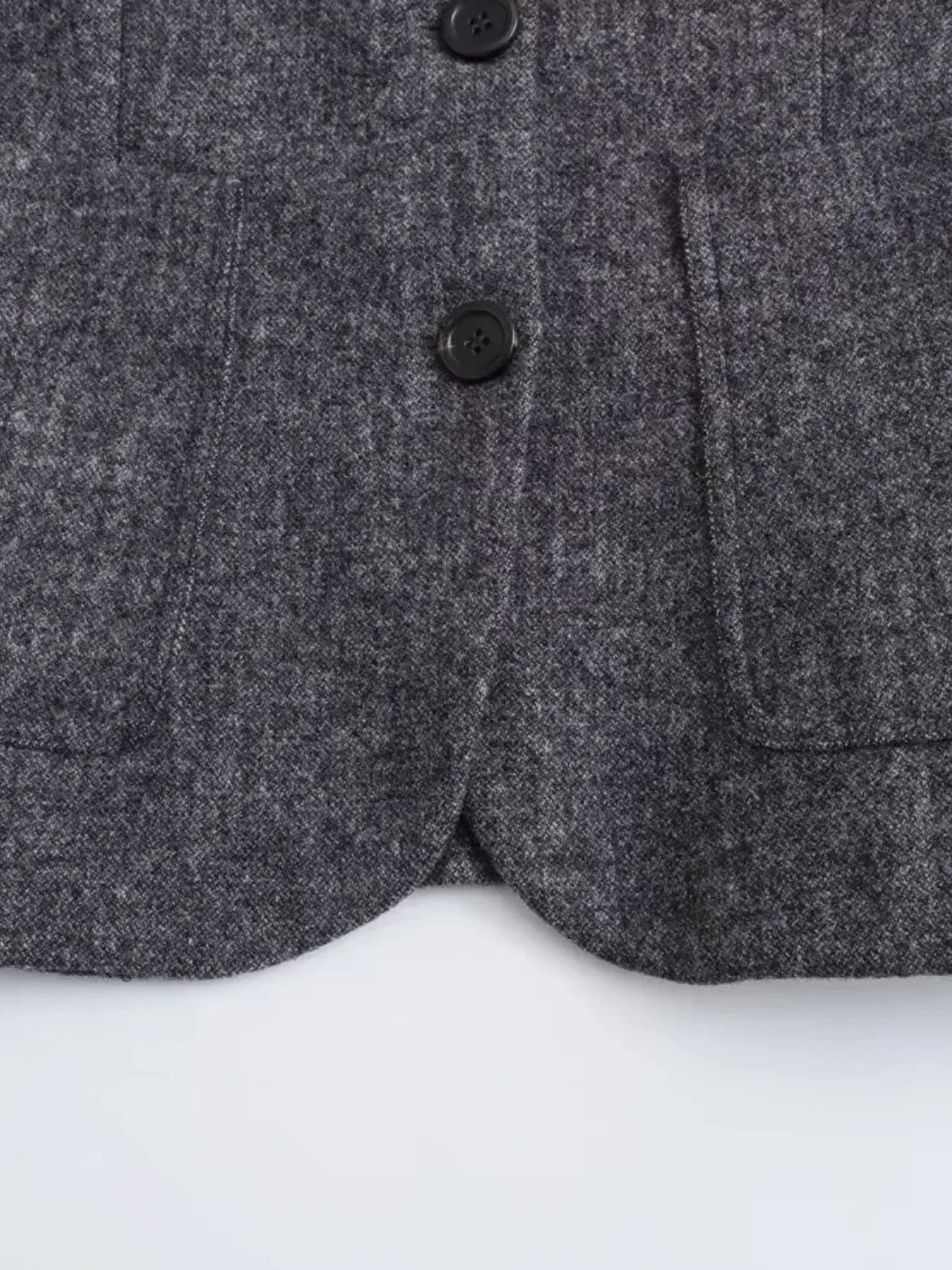 Conjunto Feminino de Blazer com Colarinho e Saia Midi em Lã Batida - Anastacia