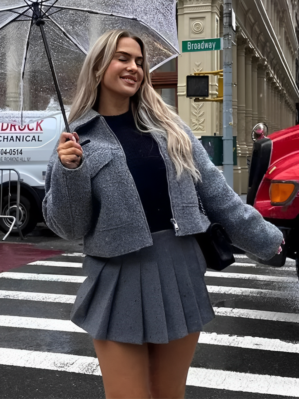 Jaqueta Feminina Bomber de Lã com Bolsos e Zíper - Jessy