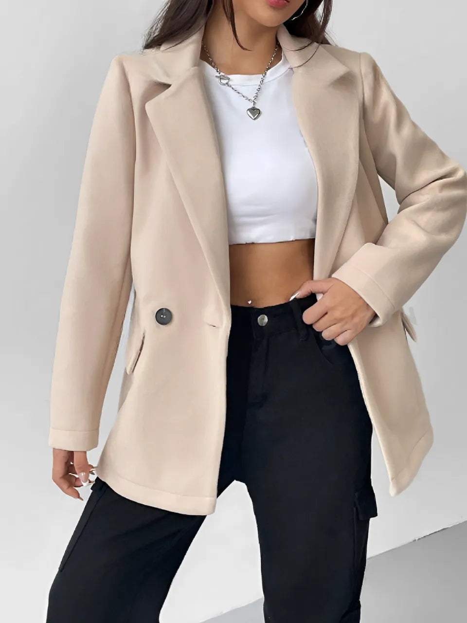 Blazer Feminino com Fechamento em Botões e Fenda nas Costas - Thalia [FRETE FULL]