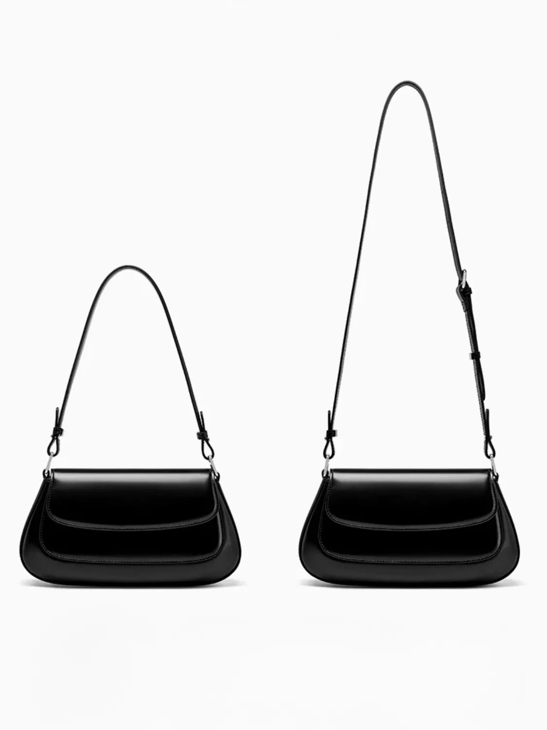 Bolsa Feminina Baguete Tiracolo em Couro Genuíno com Alça Ajustável - Briana [FRETE FULL]