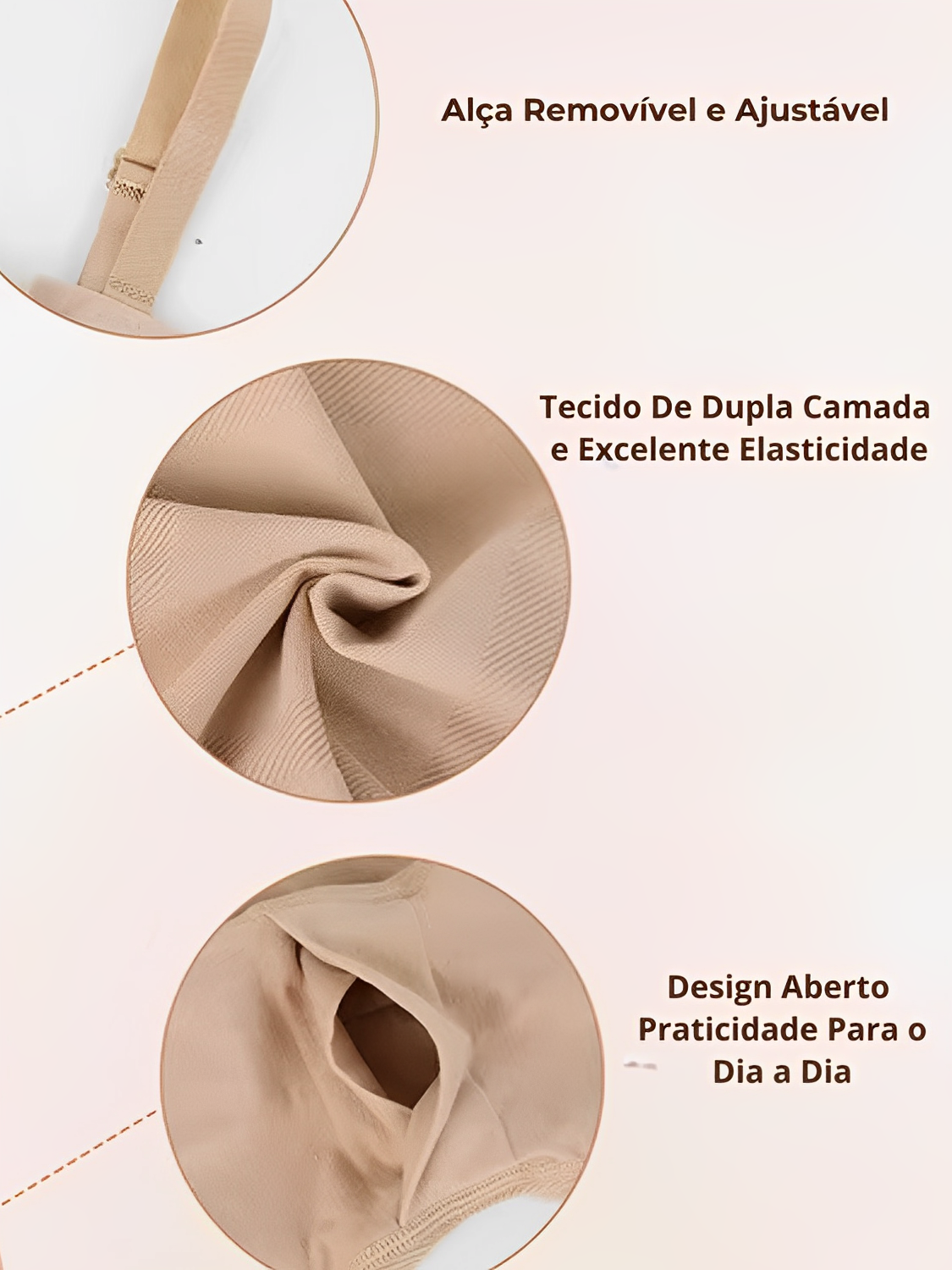 Macacão Modelador Feminino Anti Atrito com Alta Compressão e Alças Removíveis – Raissa