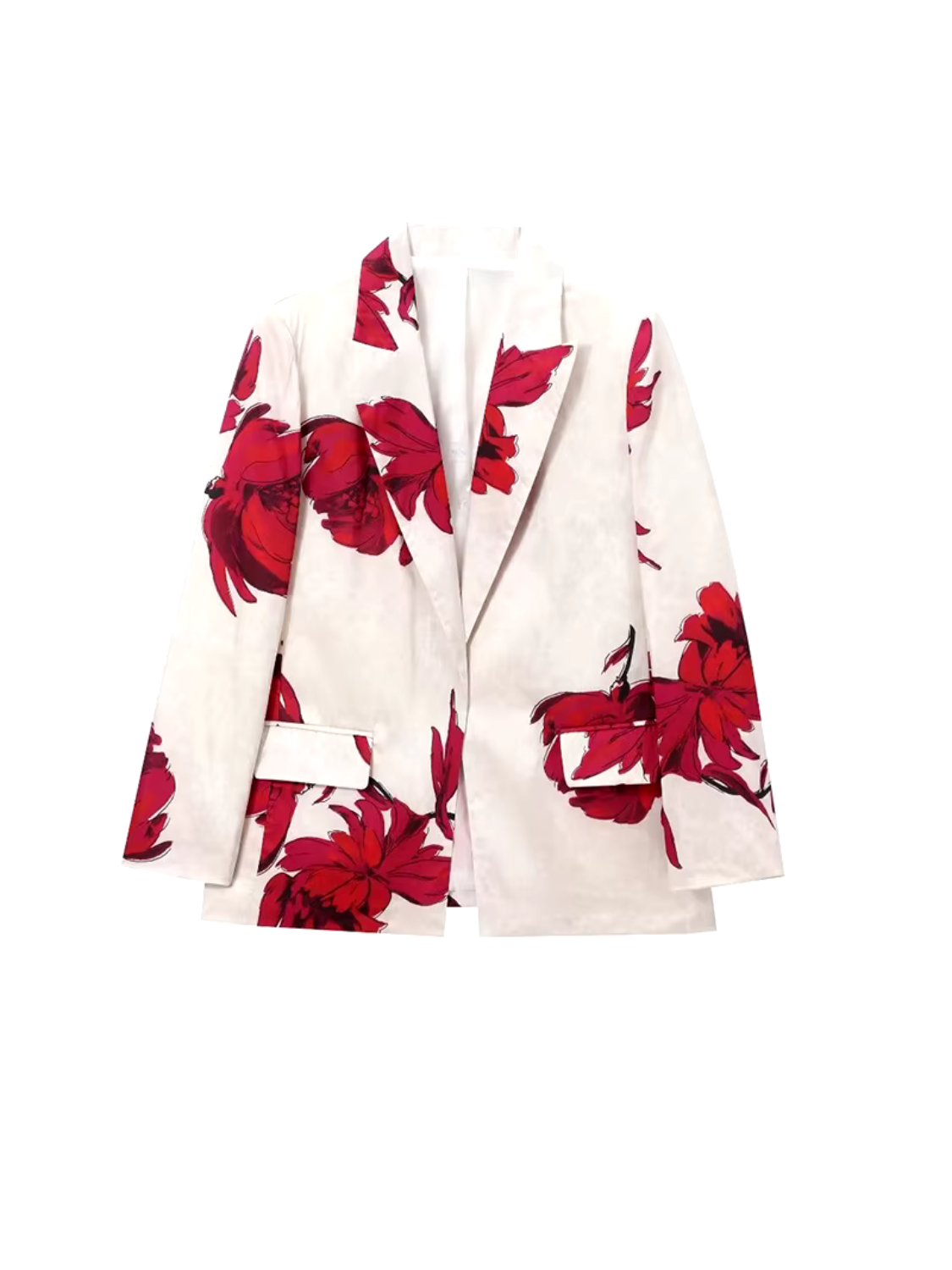 Conjunto Feminino Floral de Alfaiataria com Blazer de Botão e Calça Flare - Lia