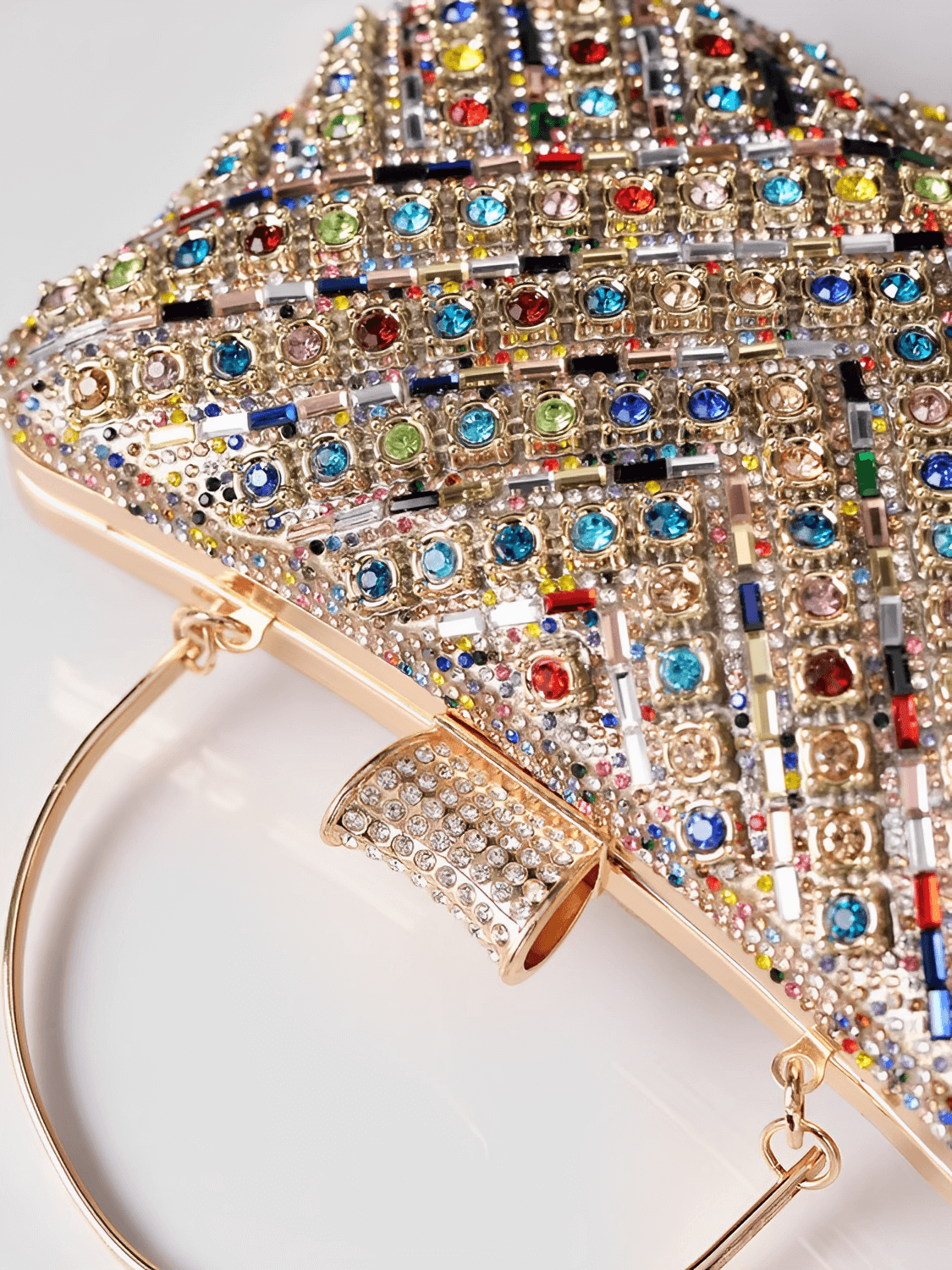 Bolsa Feminina Clutch Com Cristais e Alças Removíveis para Festa  –  Nayra