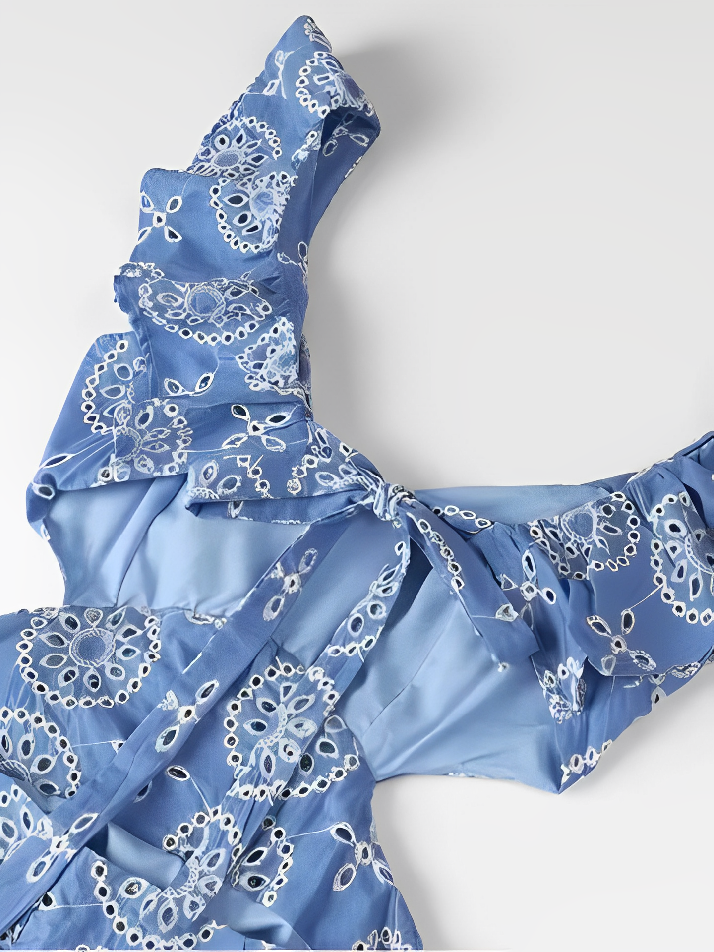 Vestido Feminino Longo Laise Recortes na Cintura e Babados - Catarina